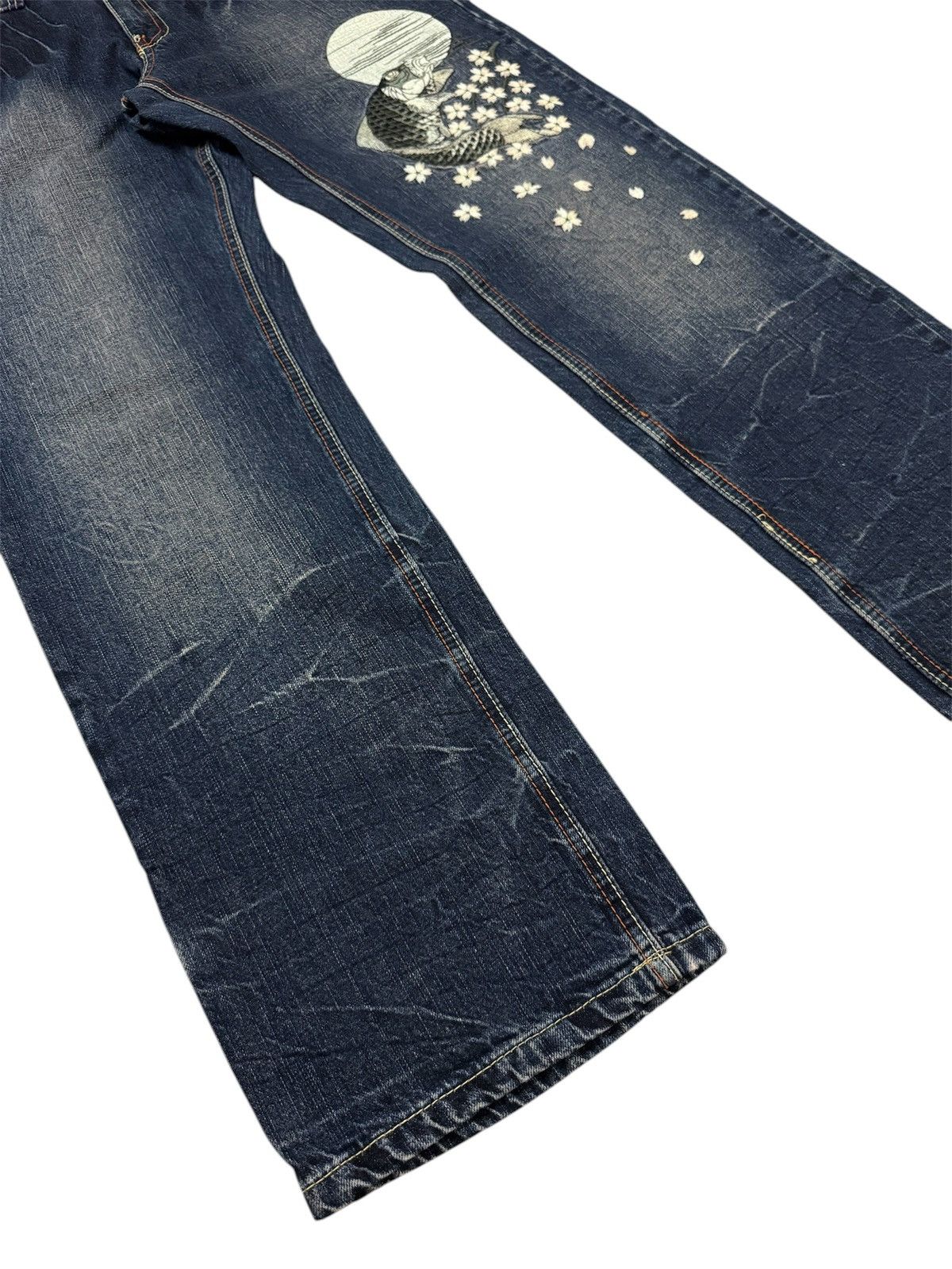 Japanese Brand INFINITY MULTIPOCKET KOI KARAKURI TAMASHII DESIGN DENIM Size US 33 - 12 Thumbnail
