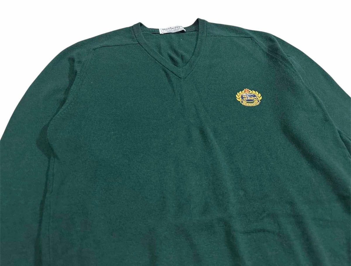 Burberry × Vintage 🔥Vintage Burberrys Lambswool Sweater Forest Green Size US XL / EU 56 / 4 - 4 Thumbnail