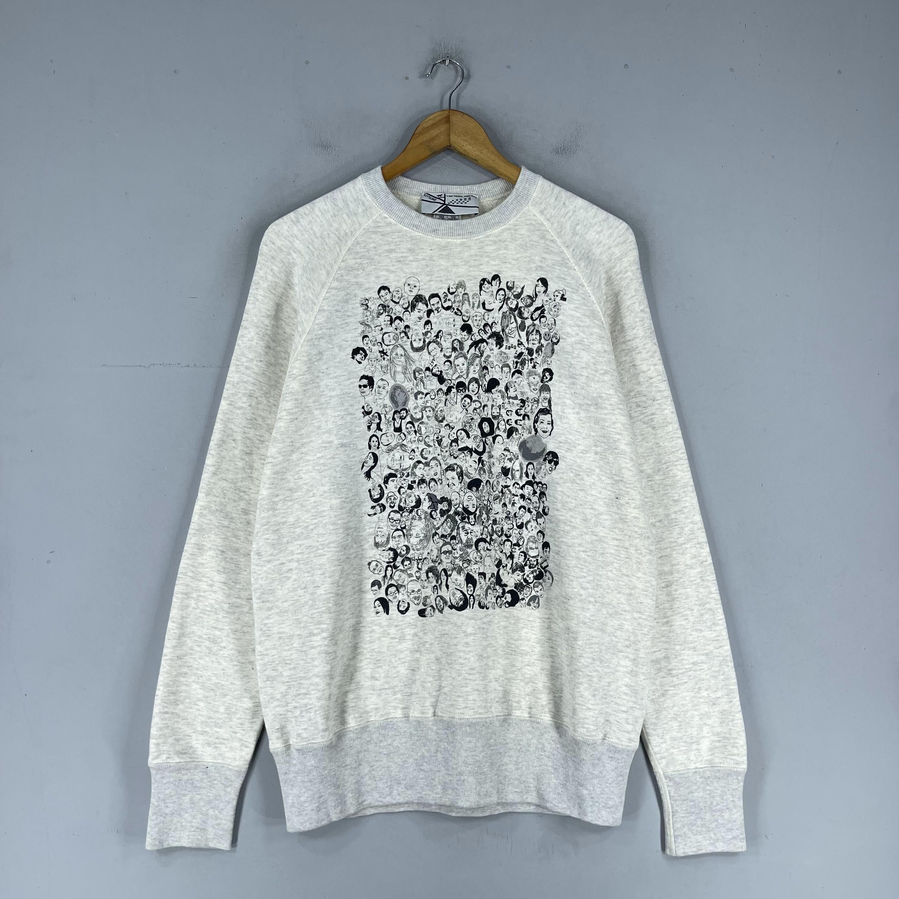 Maison Kitsune Vintage KITSUNE JAPAN People Portrait Printed Sweatshirt Size US M / EU 48-50 / 2 - 3 Thumbnail