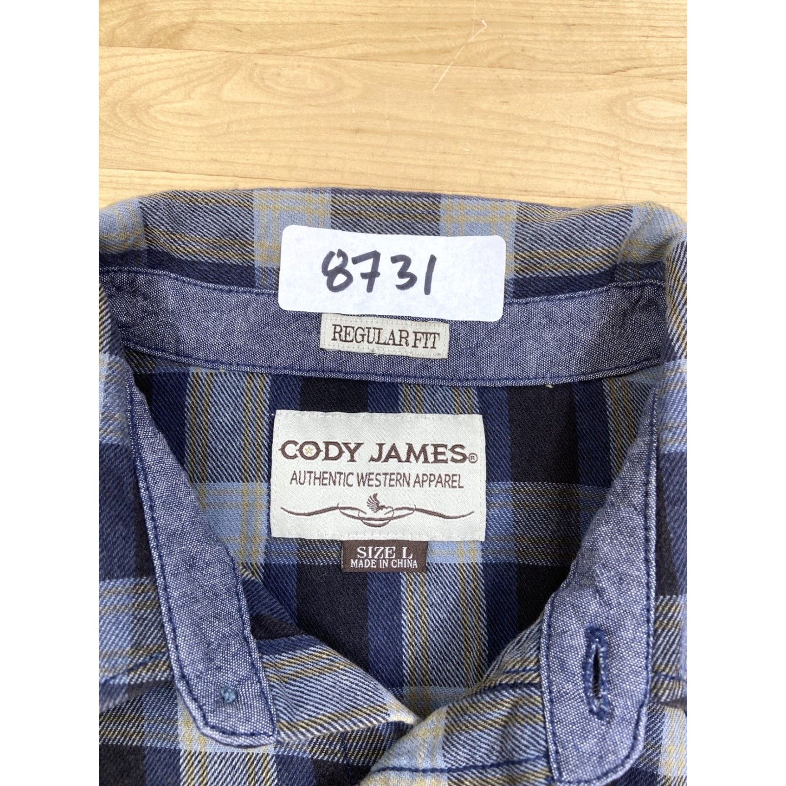 Cody James Cody James Button Up Shirt mens L Blue Plaid Pearl Snap Western Cowboy #8731 Size US L / EU 52-54 / 3 - 3 Thumbnail