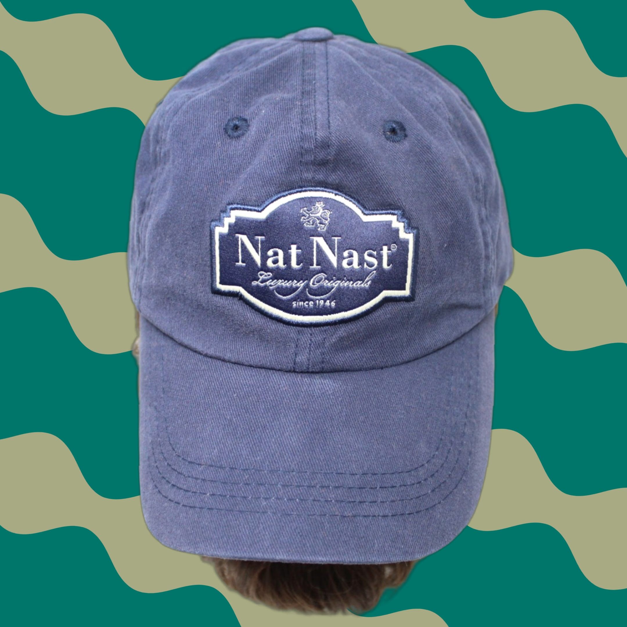 Nat Nast Nat Nast Hat Blue Adjustable 100% Cotton Shell Baseball Cap Mens Adjustable Blue Cotton Twill Baseball Cap Size ONE SIZE - 1 Thumbnail
