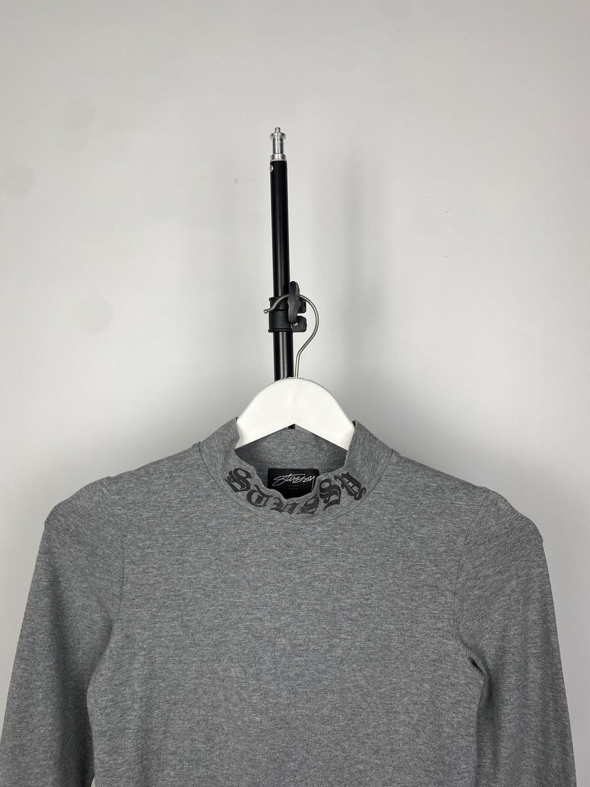 Stussy × Vintage Hype Stussy Long Sleeve Cropped Neck Logo Vintage Size M / US 6-8 / IT 42-44 - 2 Thumbnail