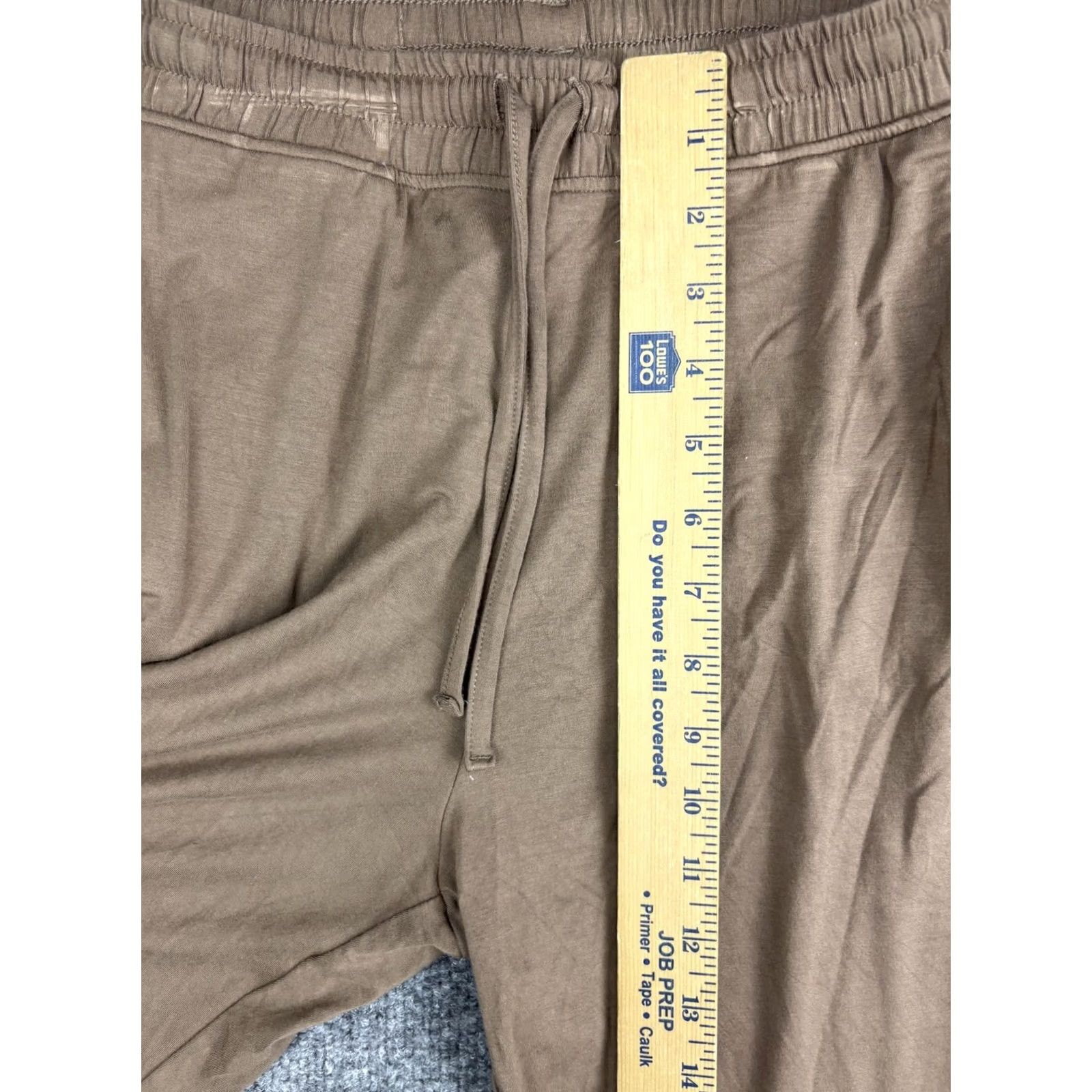 Vintage ODODOS Pants Womens Small Brown Wide-Leg Lounge Stretch Drawstring Pockets Soft Size 28" / US 6 / IT 42 - 3 Thumbnail