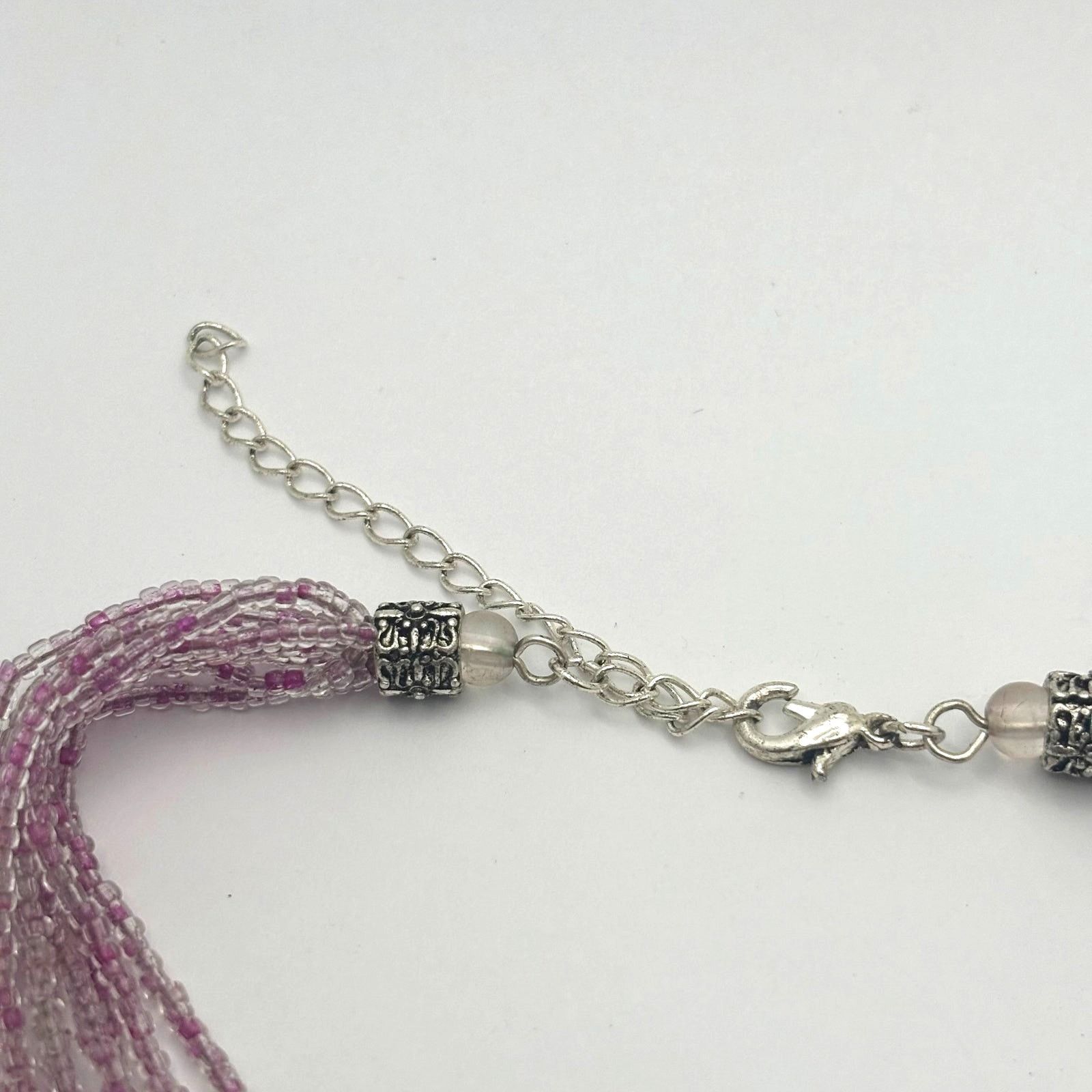 Other Silver & Purple Beaded Necklace Size ONE SIZE - 3 Thumbnail