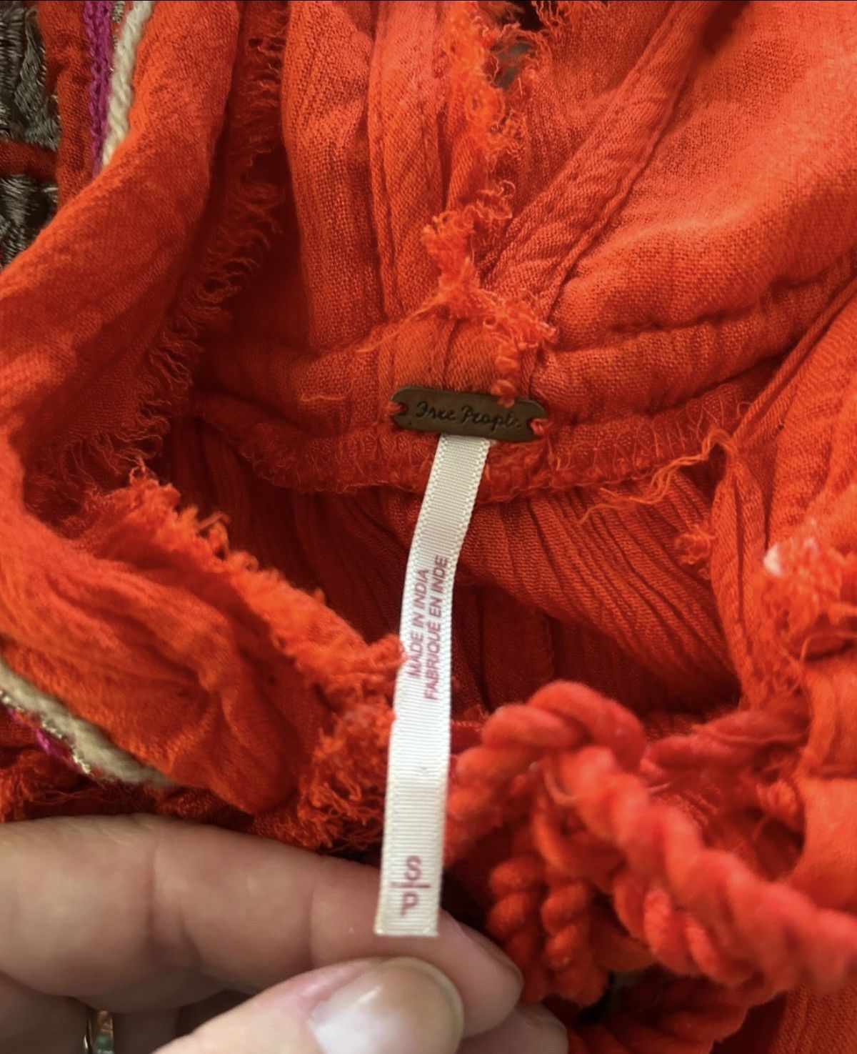 Free People FREE PEOPLE WILL WAIT FOR YOU BALI RED EMBROIDERED DRESS Size S / US 4 / IT 40 - 8 Thumbnail