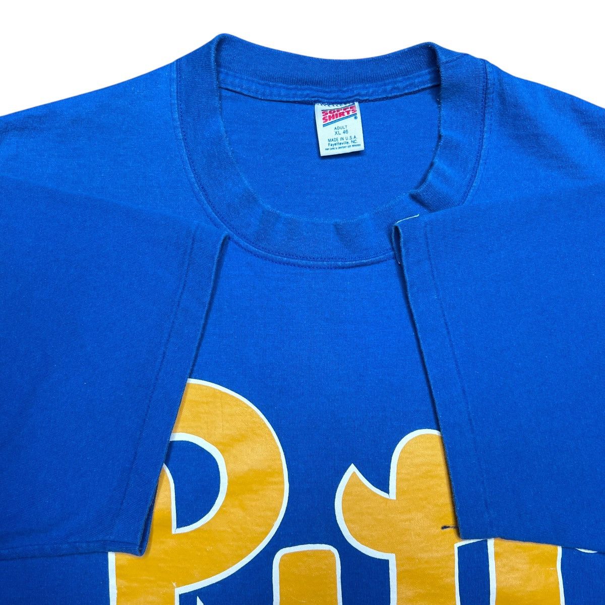 NCAA × Vintage Vintage 1990s NCAA University Of Pittsburg Pitt Soffe Tee Size US XL / EU 56 / 4 - 2 Thumbnail