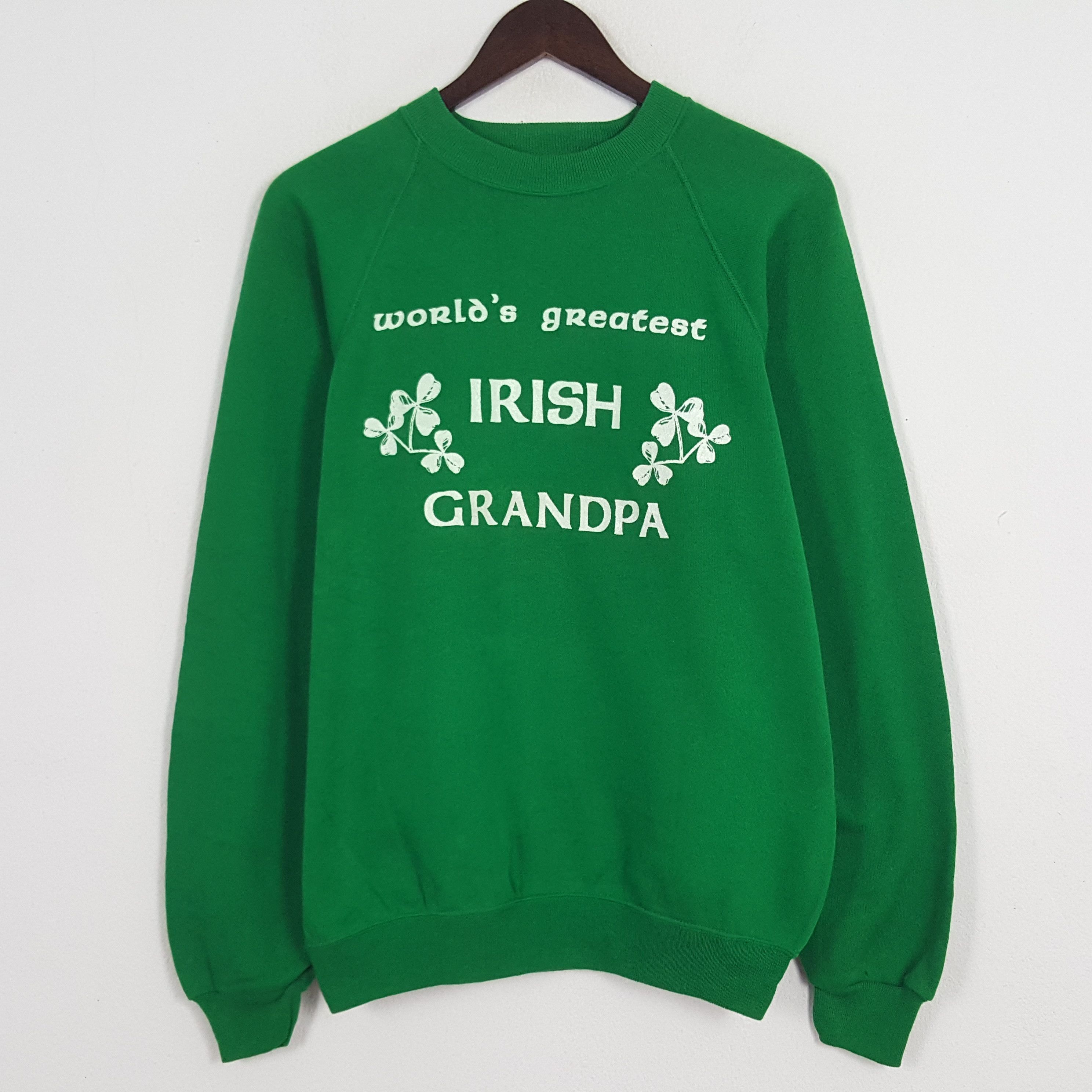 Vintage Vintage World's Greatest Irish Grandpa Sweatshirt Size US S / EU 44-46 / 1 - 1 Thumbnail