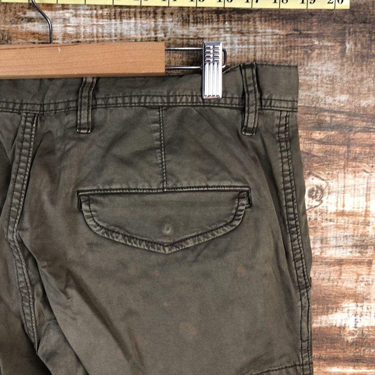 Japanese Brand Uniqlo Green japan utility Cargo Multipocket Pants #A2425 Size US 35 - 19 Thumbnail