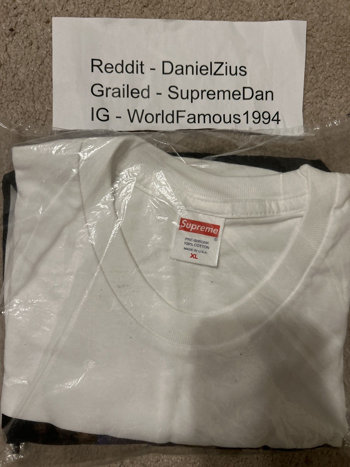 Supreme Supreme King Of New York T-Shirt 'White' Size US XL / EU 56 / 4 - 2 Thumbnail