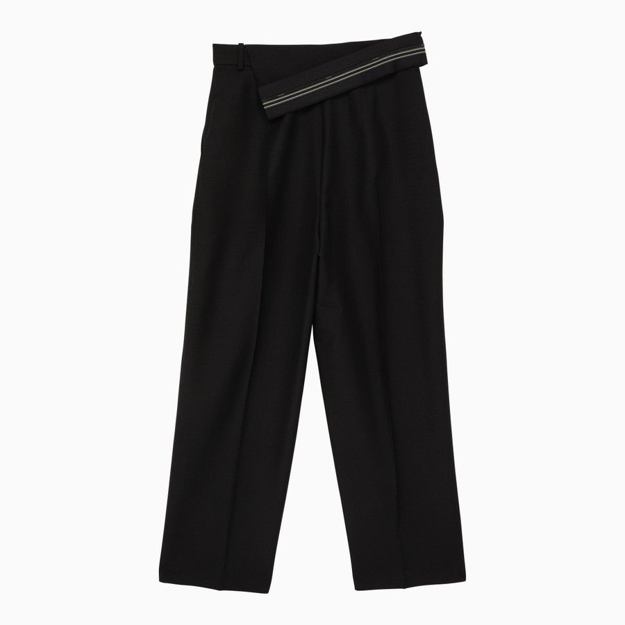Fendi o1d2blof0824 Mohair Trouser in Black Size 27" / US 4 / IT 40 - 2 Thumbnail