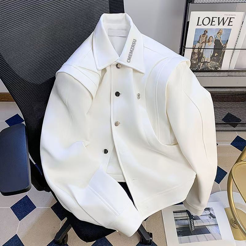 Vintage Off-White Deconstructed Cropped Jacket Size US M / EU 48-50 / 2 - 1 Thumbnail