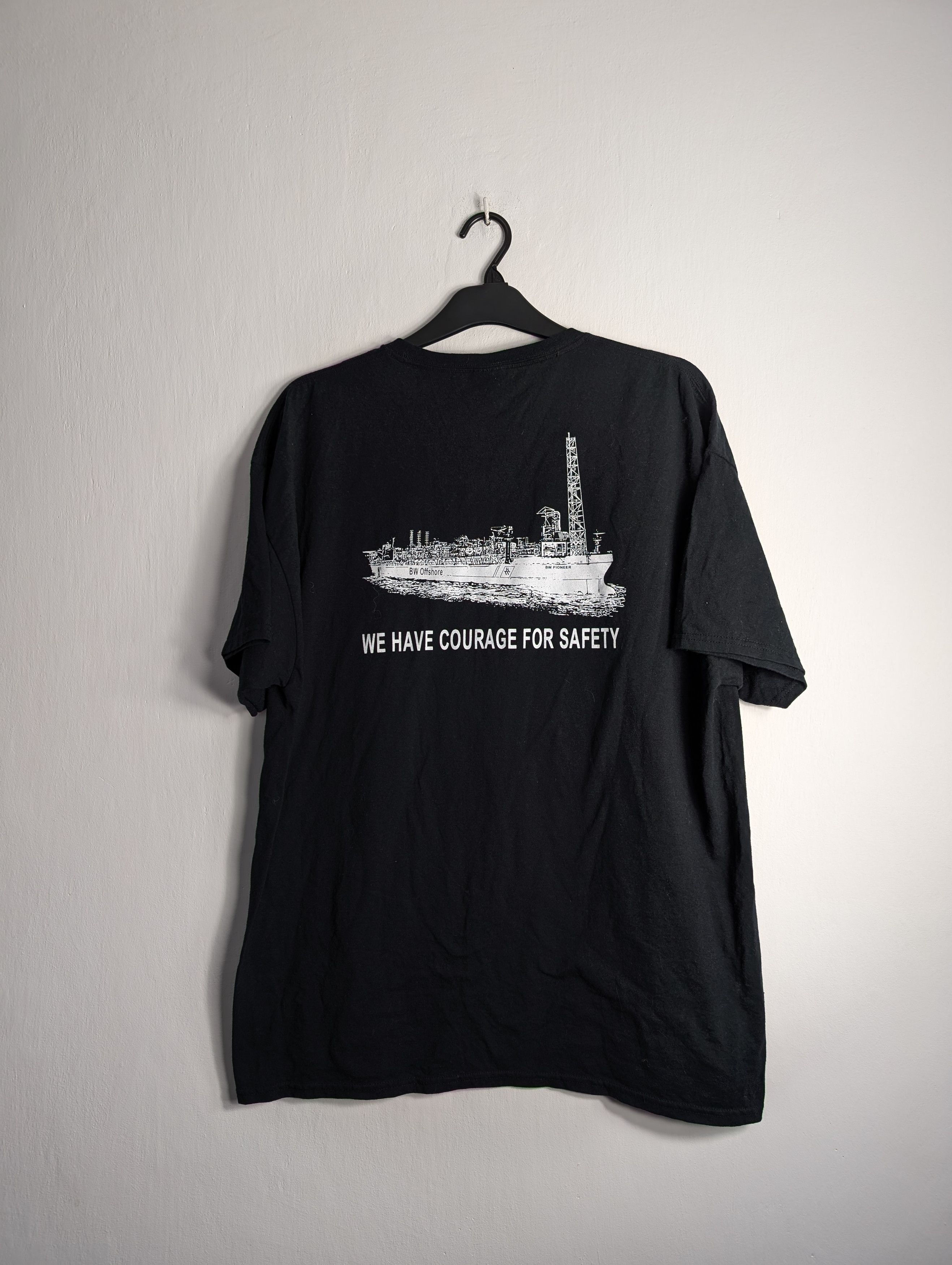 Gildan × Vintage Vintage T-shirt Sea Ship Oil Rig Size US XXL / EU 58 / 5 - 1 Thumbnail