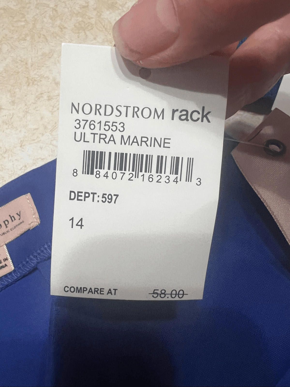 Designer Philosophy Marine Blue Skirt Sz 14 NWT Size 36" / US 14 / IT 50 - 4 Thumbnail