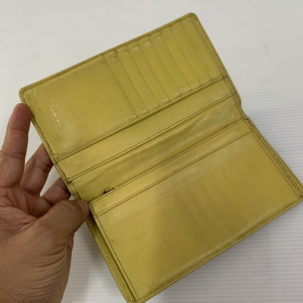 Chanel Chanel Leather Yellow Long Wallet Size ONE SIZE - 9 Thumbnail