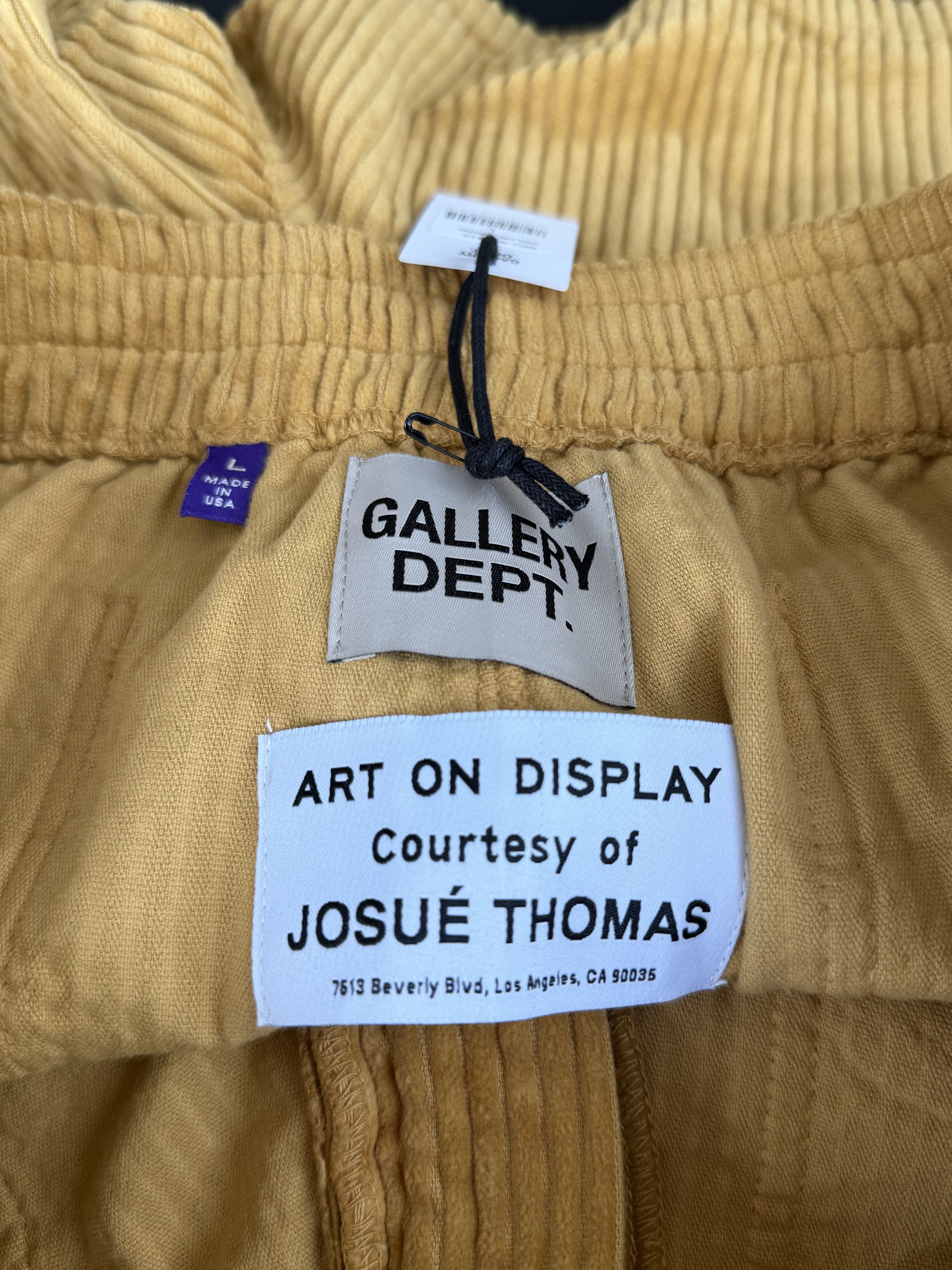 Gallery Dept. Brown & Red Corduroy Embroidered Logo Surf Shorts Size US 38 / EU 54 - 3 Thumbnail