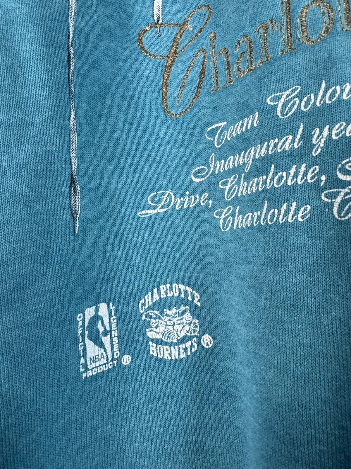 NBA Vintage 80s 1988 Charlotte Hornets Salem Sportswear Crewneck Size US XL / EU 56 / 4 - 6 Thumbnail