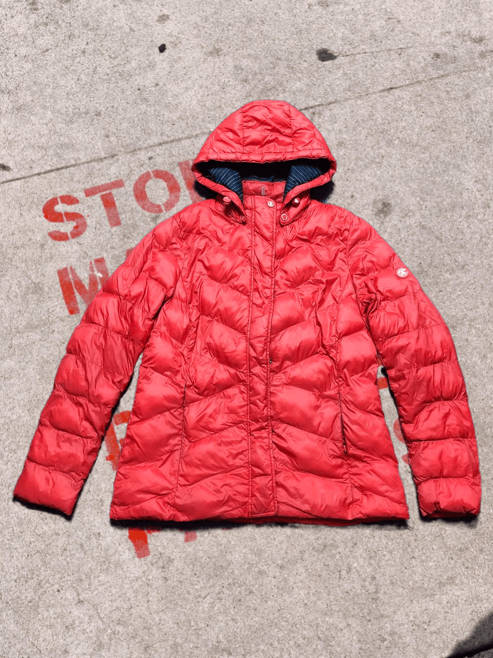 Barbour LADIES BARBOUR SEAWARD Quilt Jacket Red Size L / US 10 / IT 46 - 1 Thumbnail