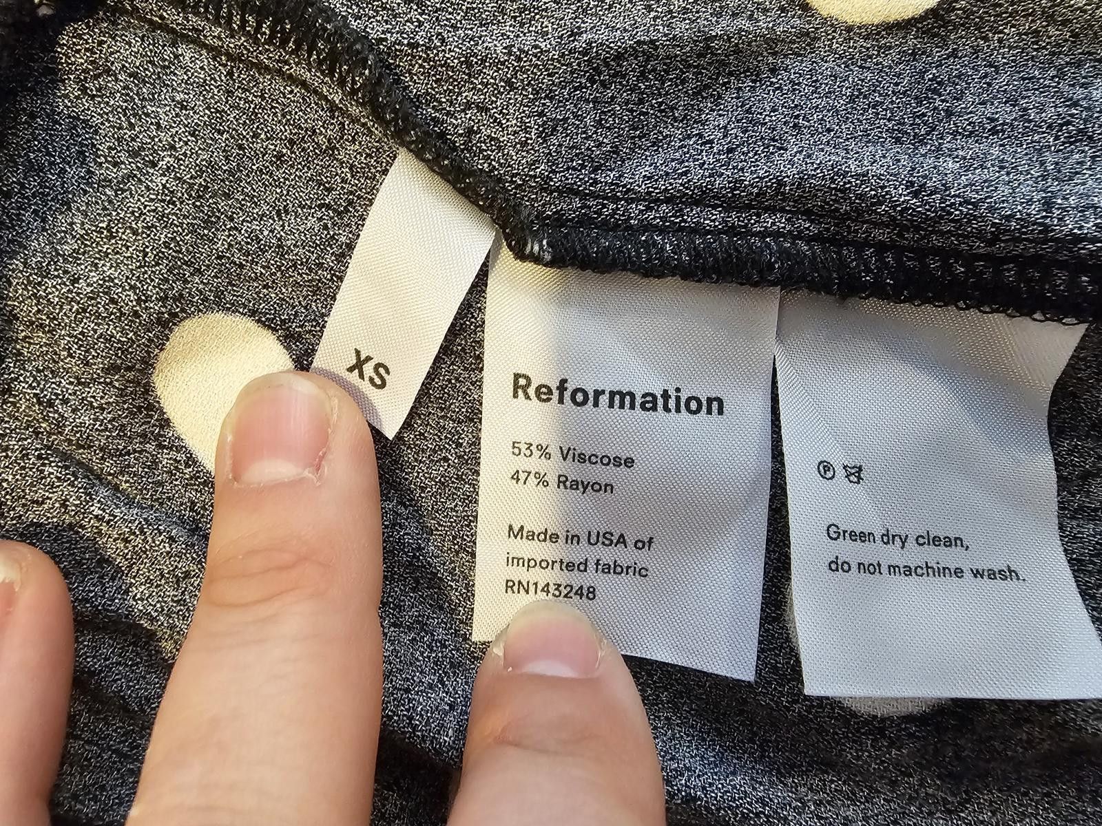 Designer Reformation Wrap Skirt Black & White Womens Size XS Size 26" / US 2 / IT 38 - 4 Thumbnail