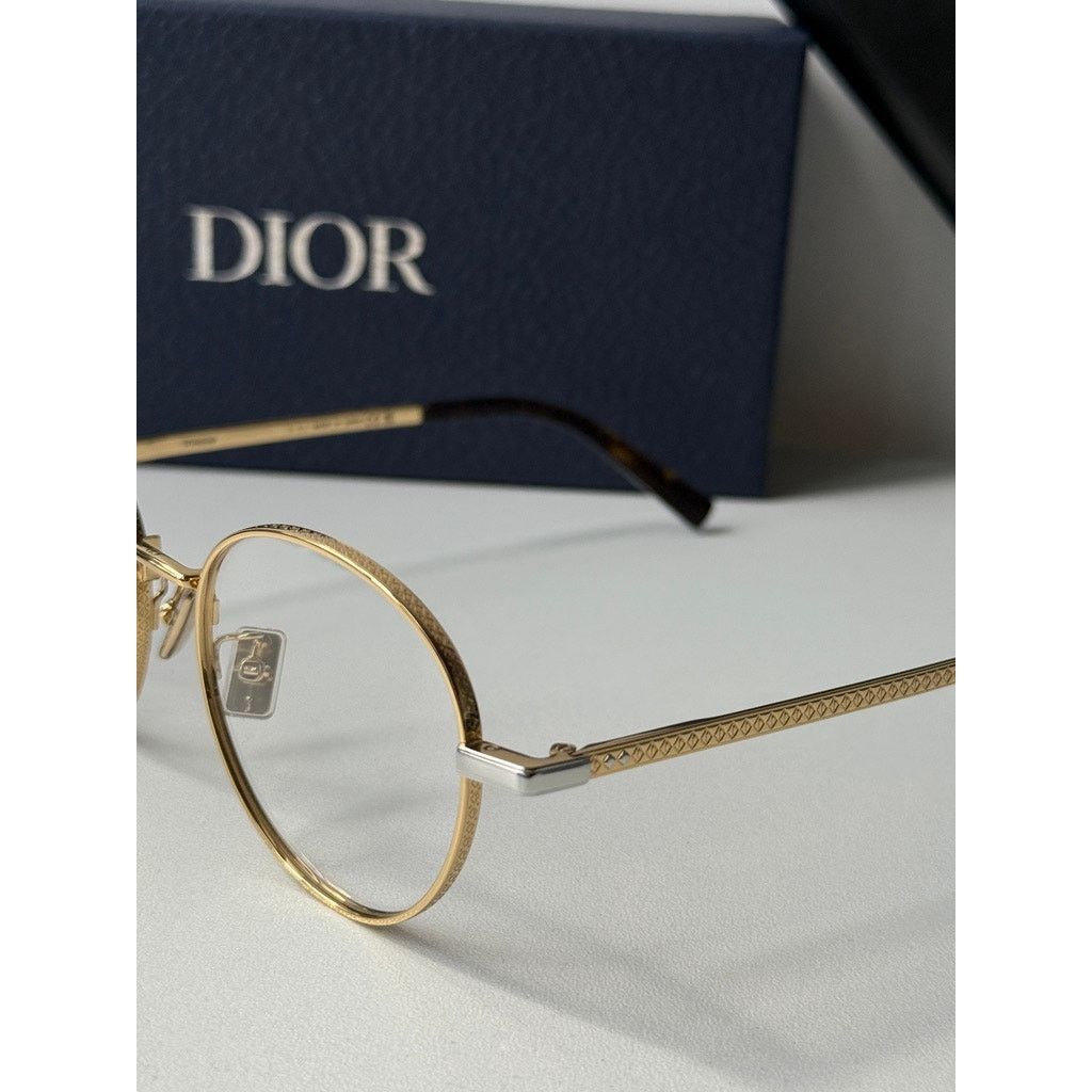 Dior NEW Dior CDDiamondOR3U Round Gold Titanium Eyeglasses Frames Size ONE SIZE - 2 Thumbnail