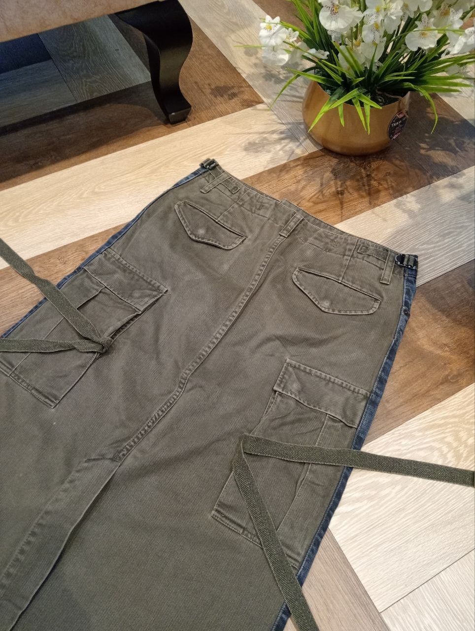 Maison MIHARA YASUHIRO RARE MIHARAYASUHIRO DENIM + CARGO MIDI SKIRT Size 30" / US 8 / IT 44 - 7 Thumbnail