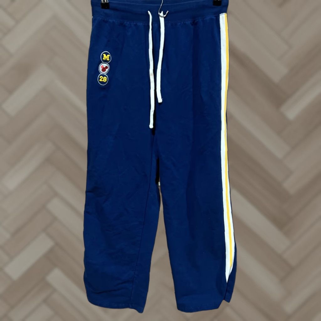 Disney Disney Womens Blue Wide Leg Sweatpants M Pants Casual Activewear Disney Size 36" / US 14 / IT 50 - 1 Thumbnail