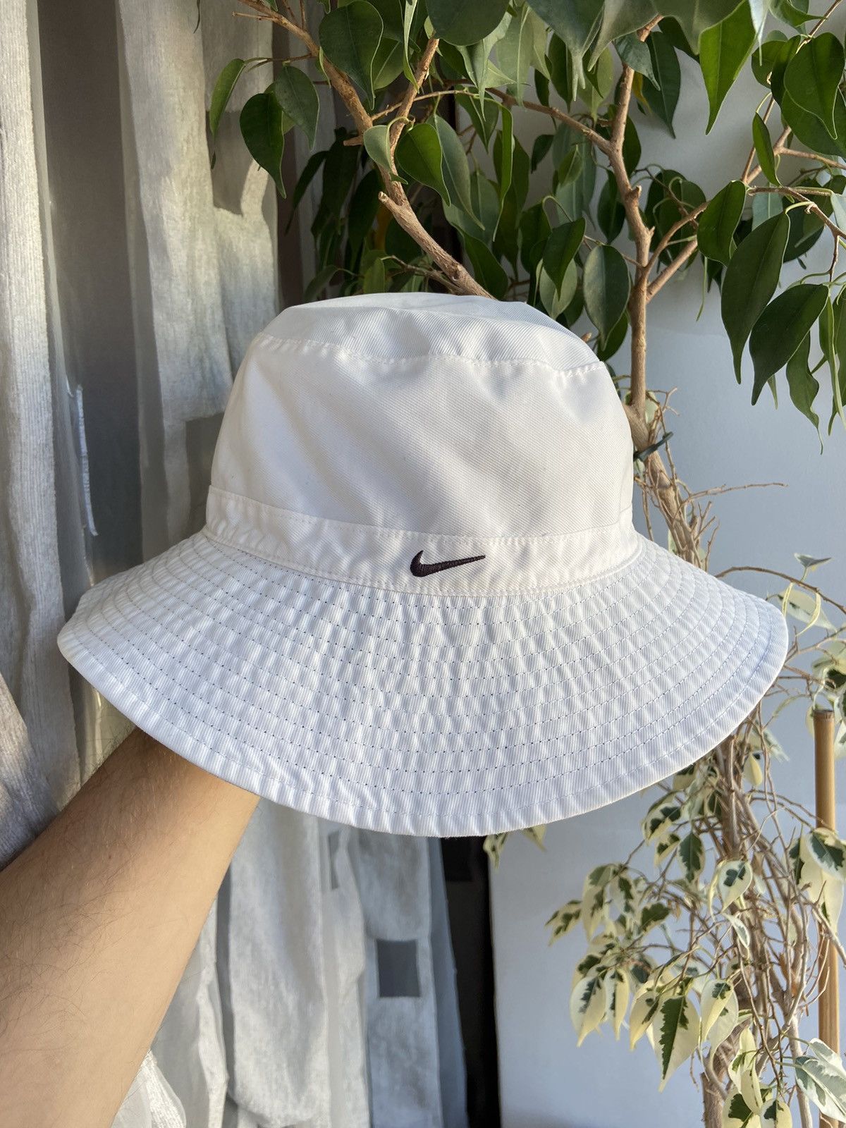 Nike × Vintage Vintage Nike Swoosh Logo 2in1 Bucket Hat Panama Size ONE SIZE - 2 Thumbnail
