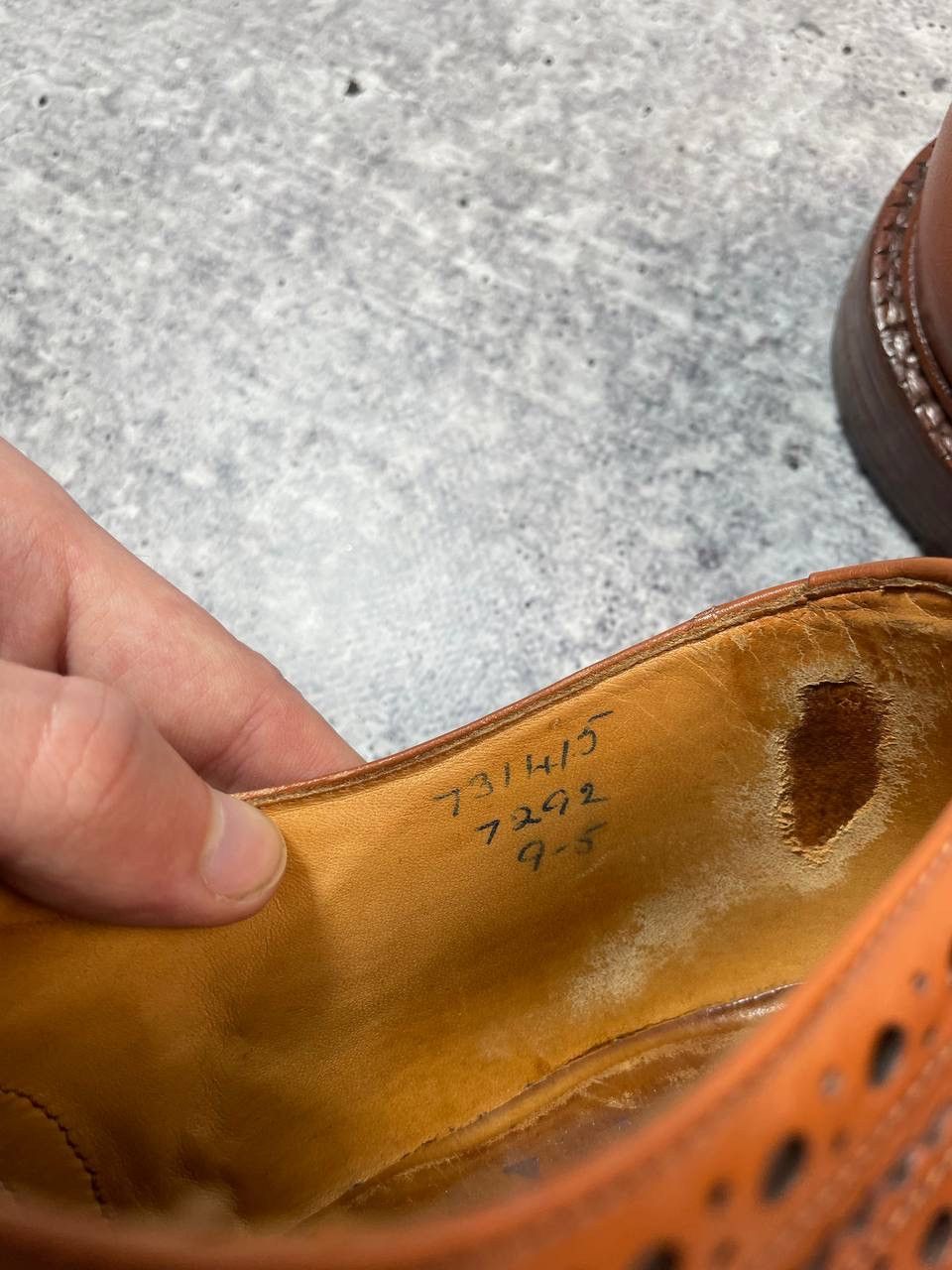 Tricker's Vintage Trickers Derby Brogue Oxford Lace Up Shoes Y2K Size US 10.5 / EU 43-44 - 11 Thumbnail