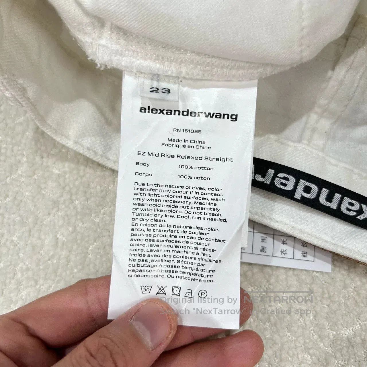 Alexander Wang Alexander Wang White Leather Patch Denim Pants. Size 23" - 7 Thumbnail