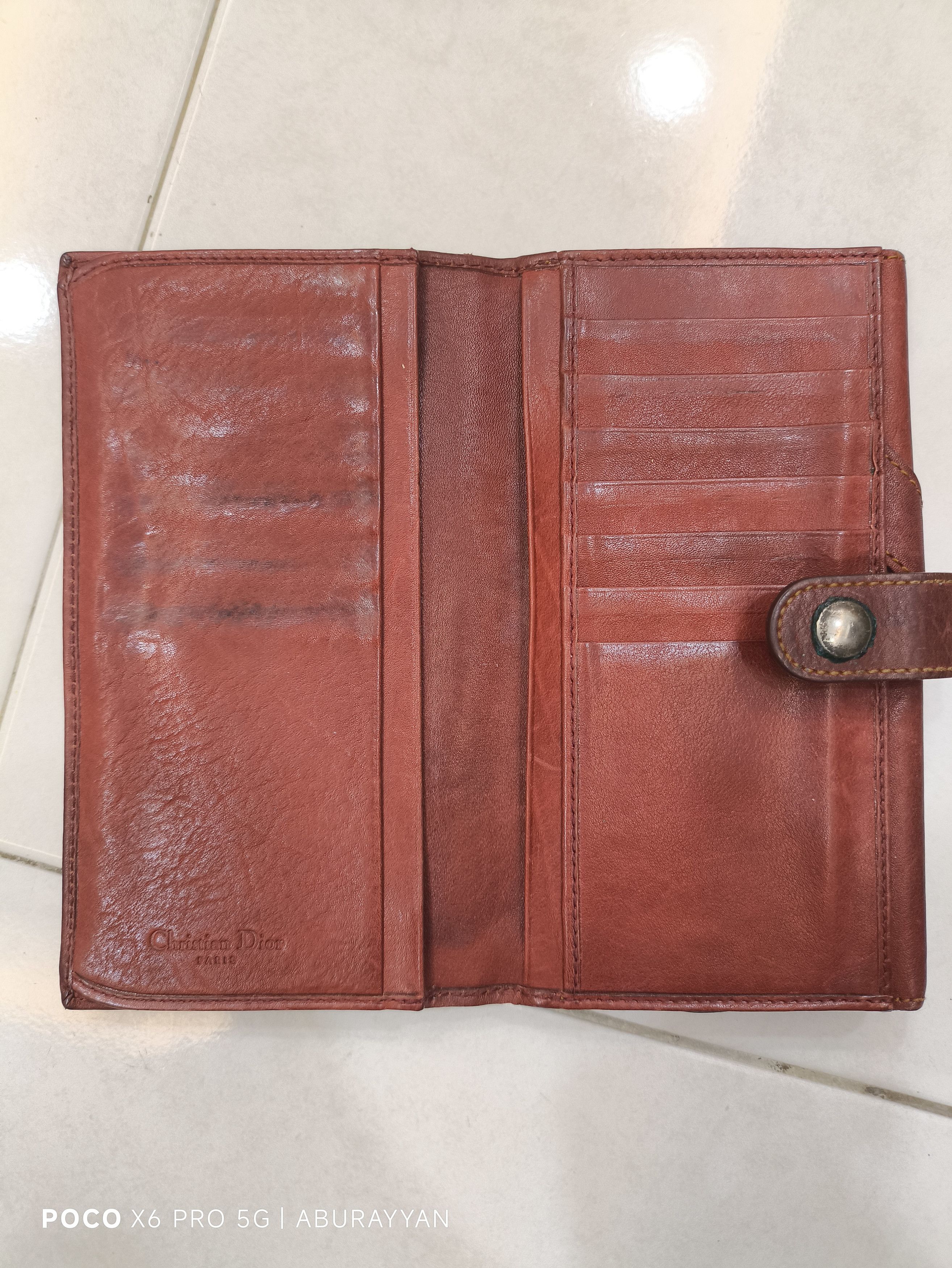 Dior Christian Dior Red Leather Vintage Gaucho Saddle Wallet Size ONE SIZE - 9 Thumbnail
