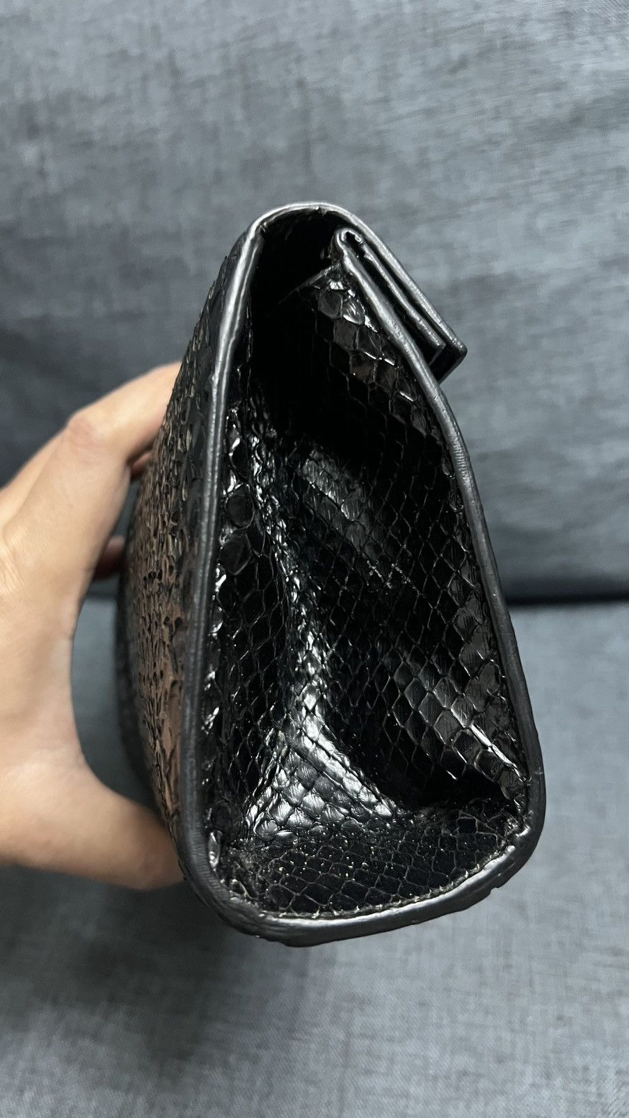 Alaia Alaia Python Laser Cut Clutch Bag Size ONE SIZE - 6 Thumbnail