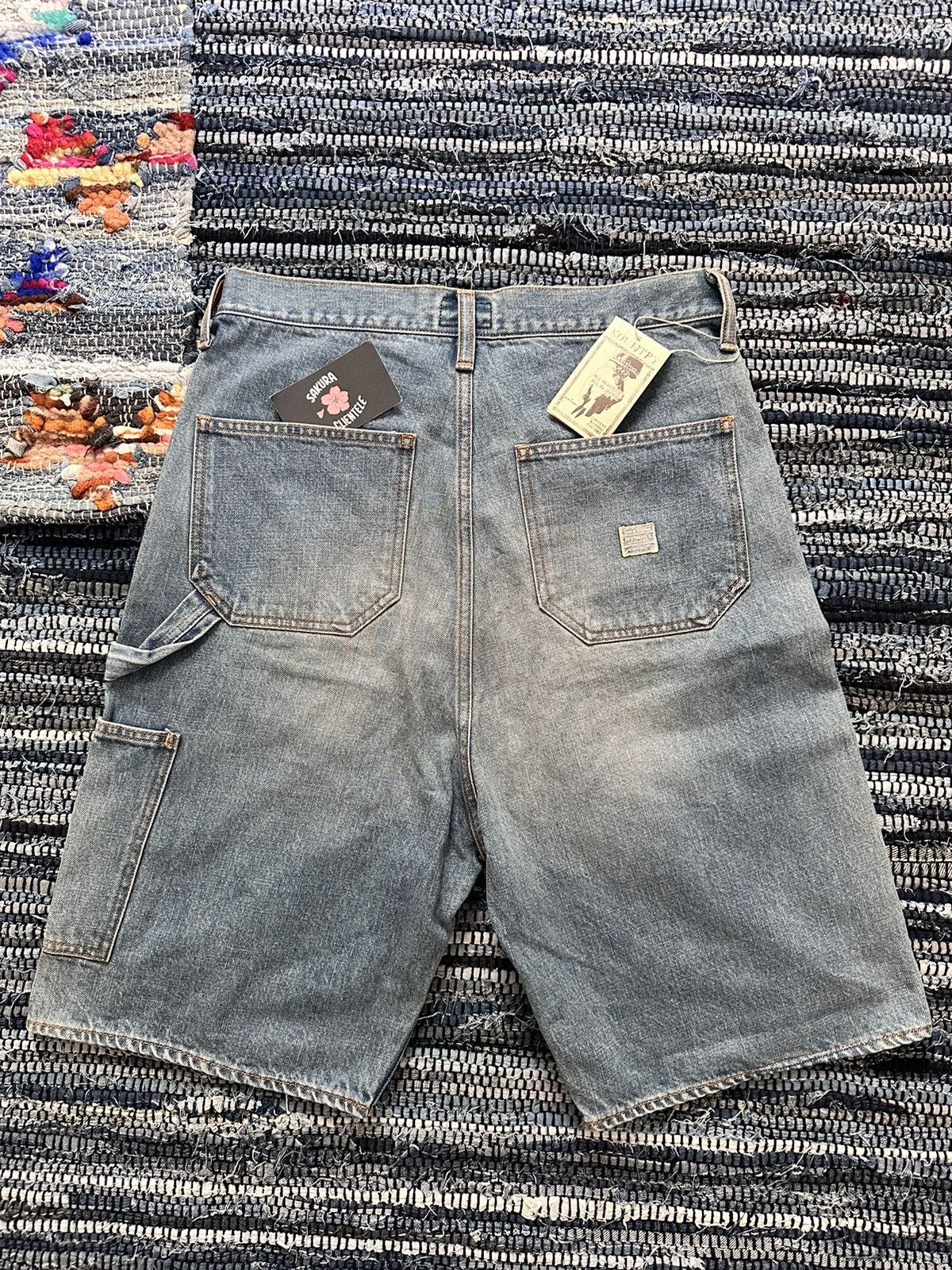 Kapital × Kapital Kountry Kapital 14oz Denim Short Pants Gem Set Studs Remake Indigo Size US 34 / EU 50 - 2 Thumbnail