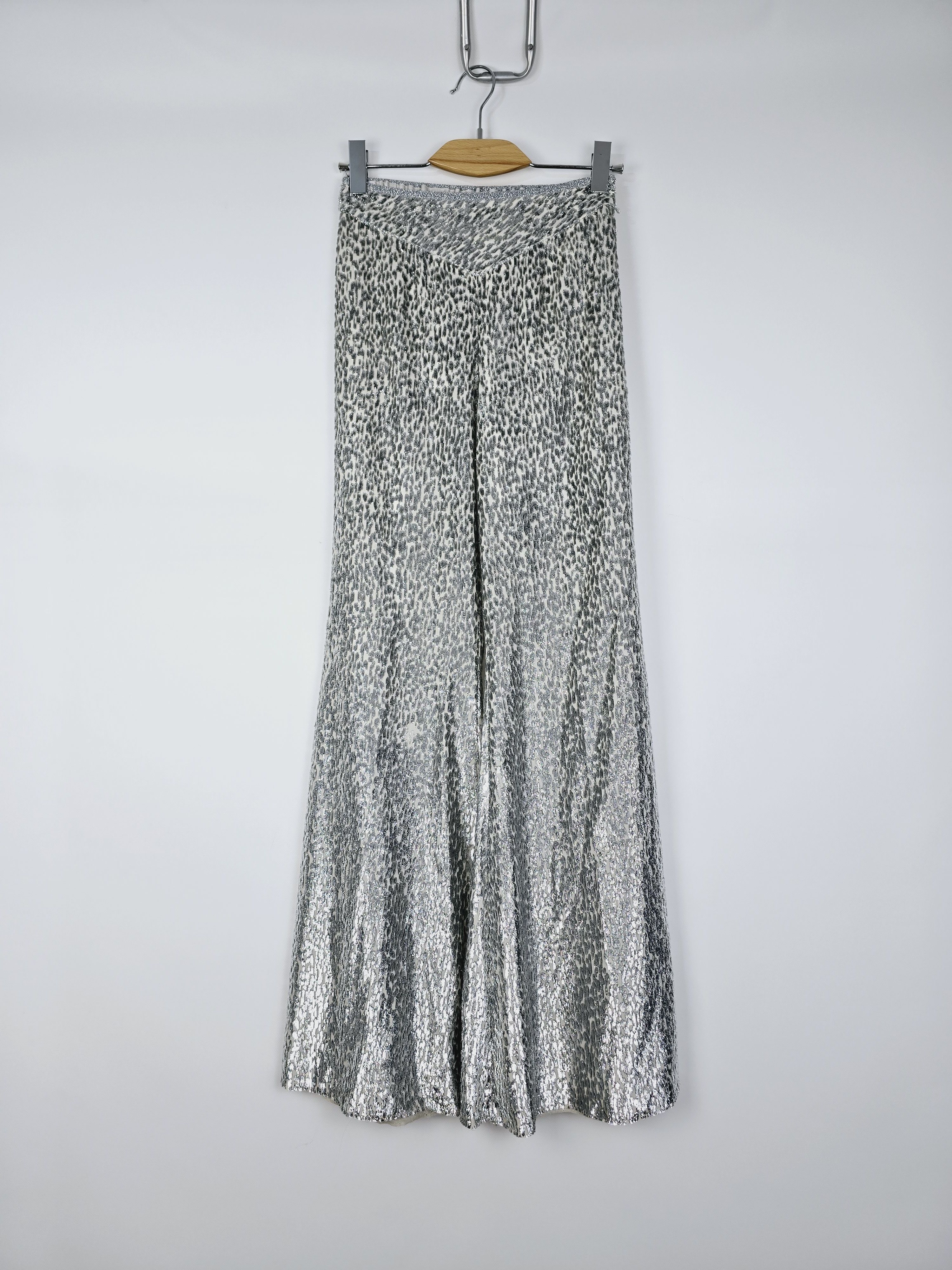 forte_forte Forte Forte "Riflessi" Metallic Wide-Leg Pants Size 26" / US 2 / IT 38 - 3 Thumbnail