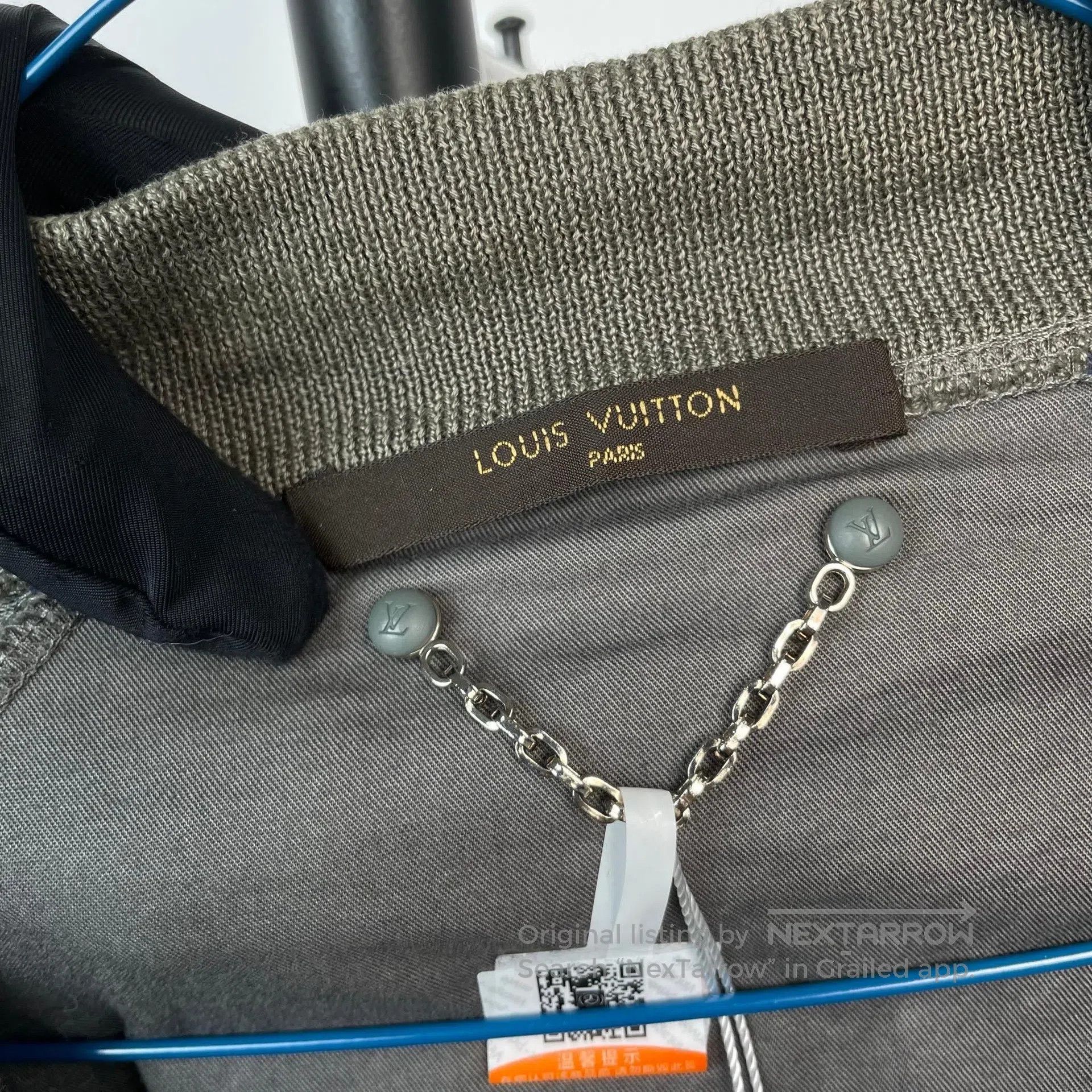 Louis Vuitton Louis Vuitton Gray Green Wool Blend Leather Zipper Jacket| Size US XXL / EU 58 / 5 - 7 Thumbnail