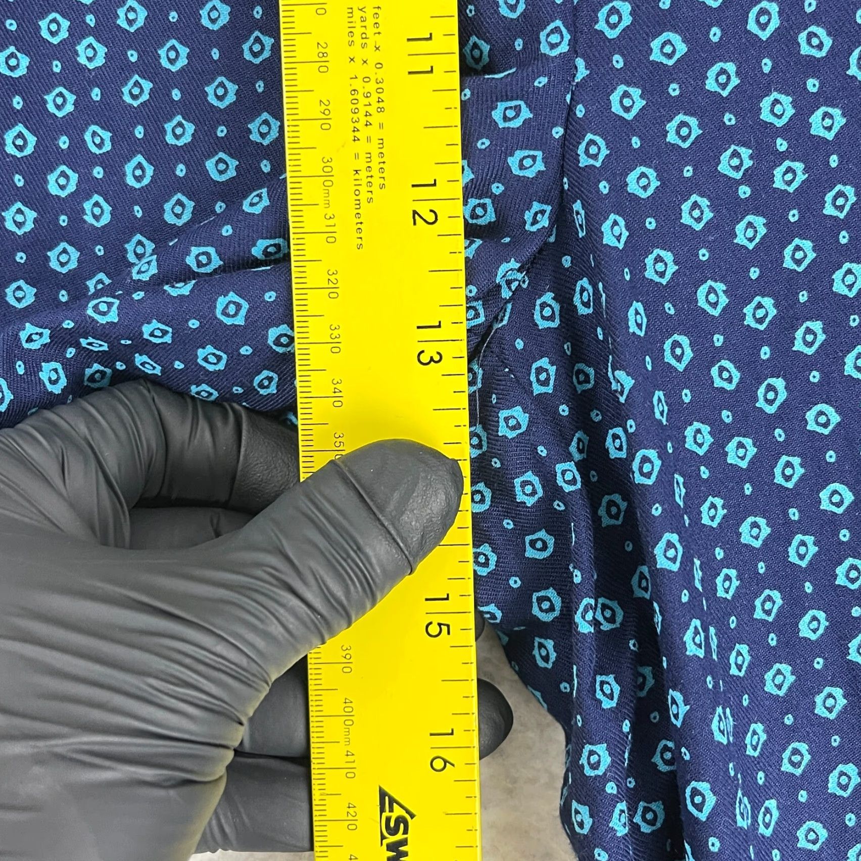 Vintage NorthStyle Blue Dot Print Pull On Elastic Waist Cropped Pants Womens Large Size 36" / US 14 / IT 50 - 7 Thumbnail