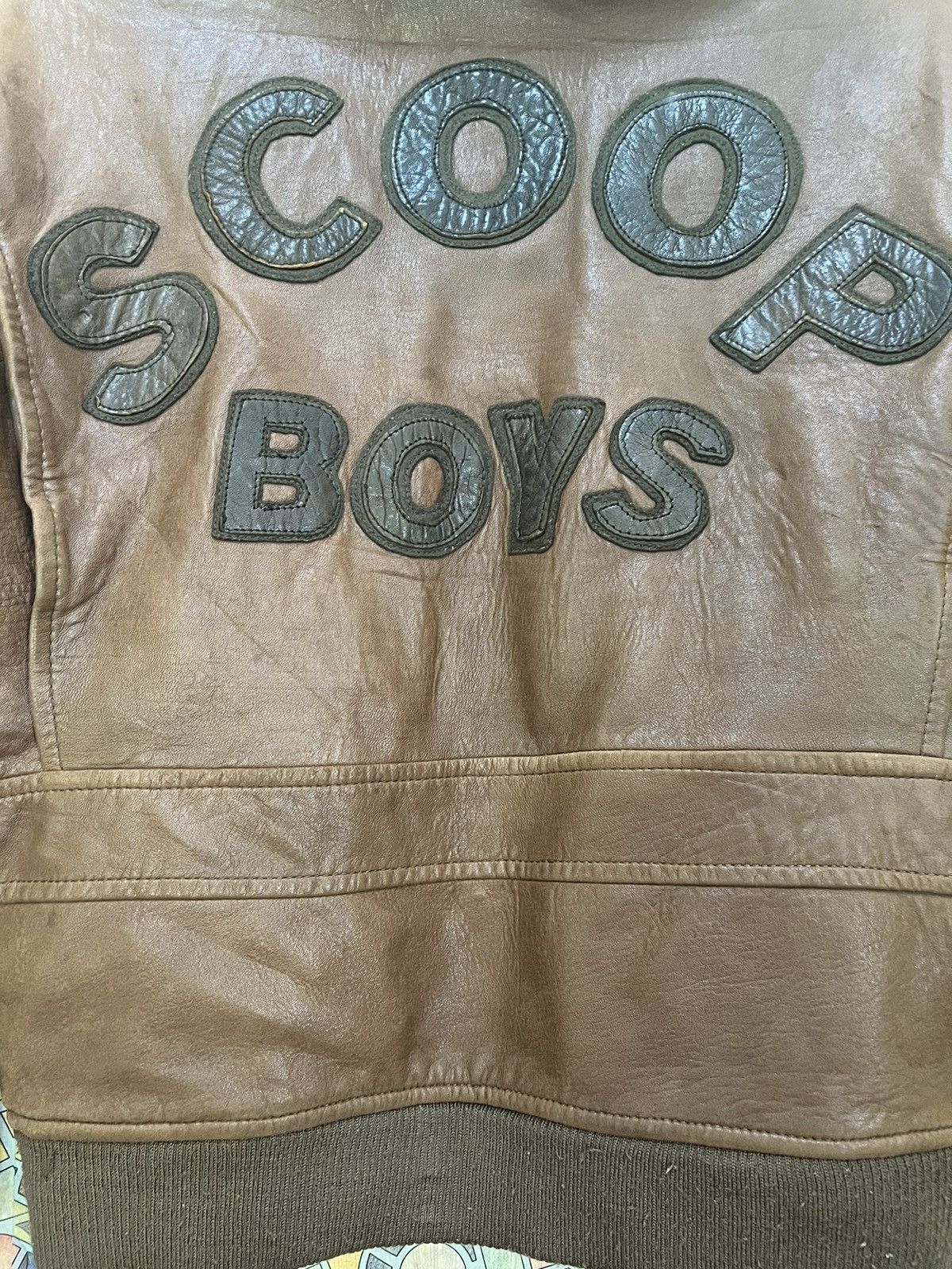 Japanese Brand Leather Jacket Scoop Boys Size US XL / EU 56 / 4 - 12 Thumbnail