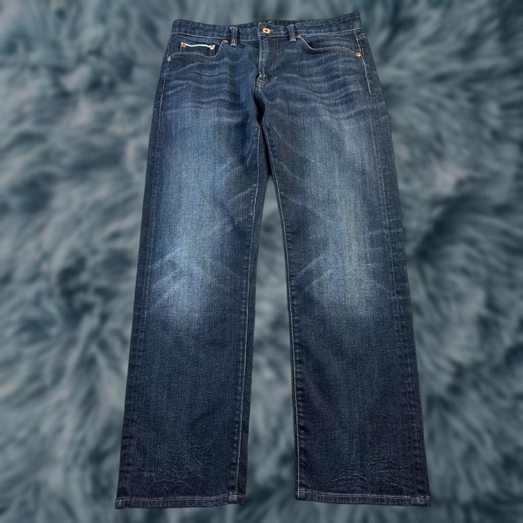 Bonobos VINTAGE Bonobos Jeans Mens 31x30 Blue Denim Selvedge Straight Size US 31 - 1 Thumbnail