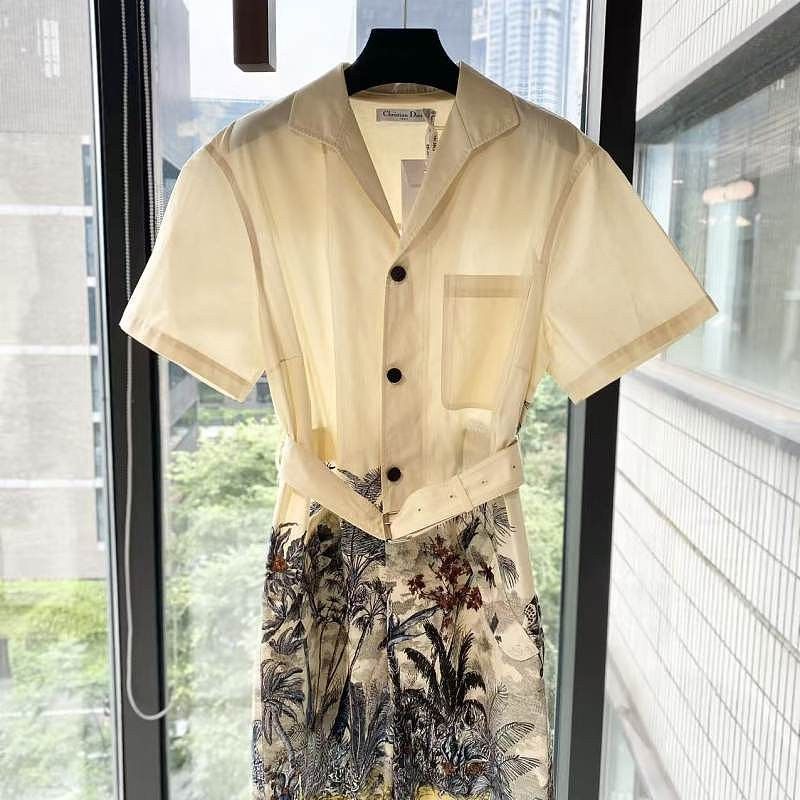 Dior Dior Printed Short Sleeve Dress Size FR 38 Size S / US 4 / IT 40 - 1 Thumbnail