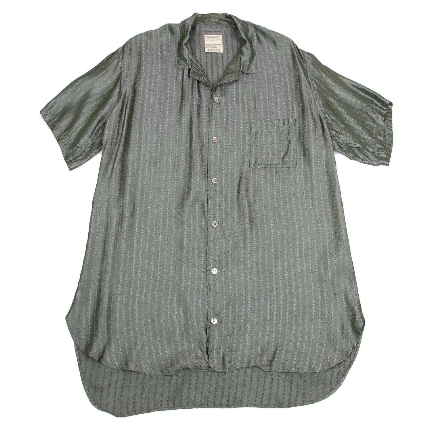 Yohji Yamamoto Yohji Yamamoto Striped Jacquard Rayon Shirt Size US L / EU 52-54 / 3 - 1 Thumbnail