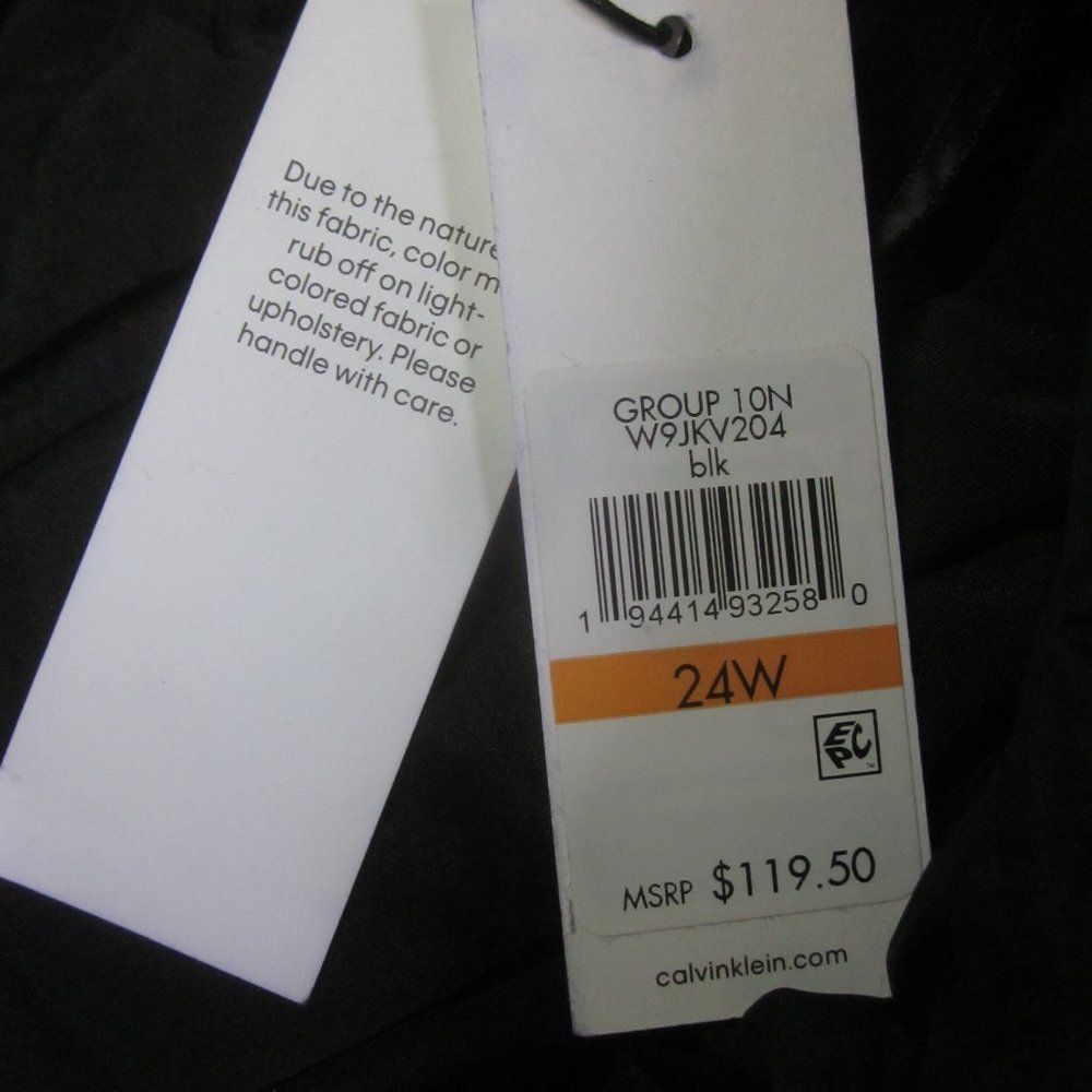 Calvin Klein Calvin Klein Woman Black Velvet Pants Size 24 W New with T Size 42" / US 20 - 3 Thumbnail