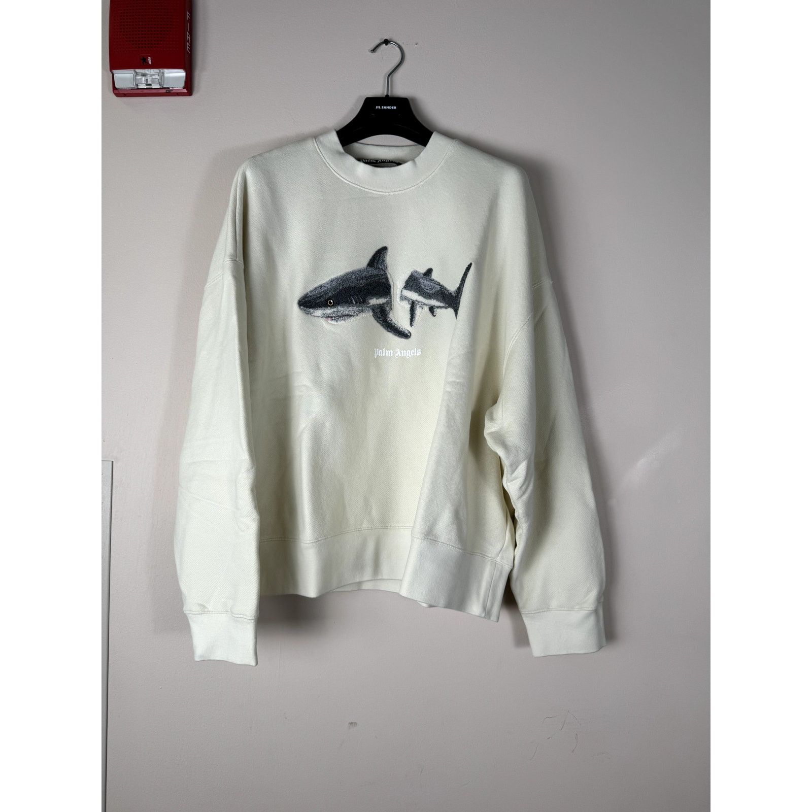 Palm Angels o1rshd1 Shark Crewneck Butter Sweatshirt in Grey Size US XL / EU 56 / 4 - 3 Thumbnail