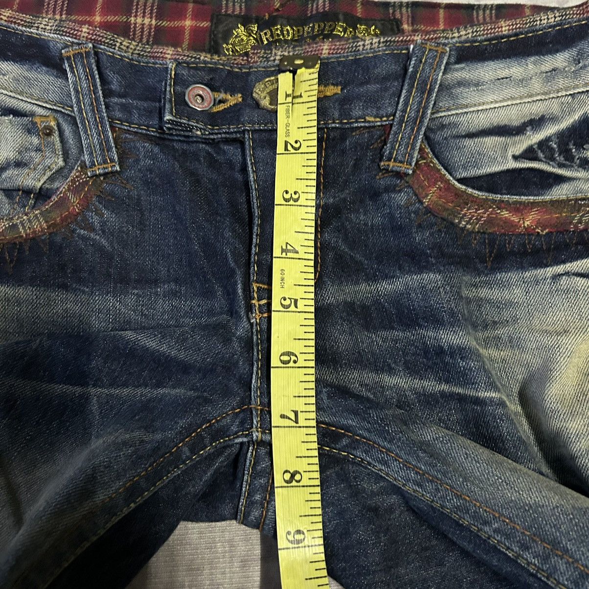 Ed Hardy Red Pepper Flared Punk Skull Jeans Size 29" - 19 Thumbnail