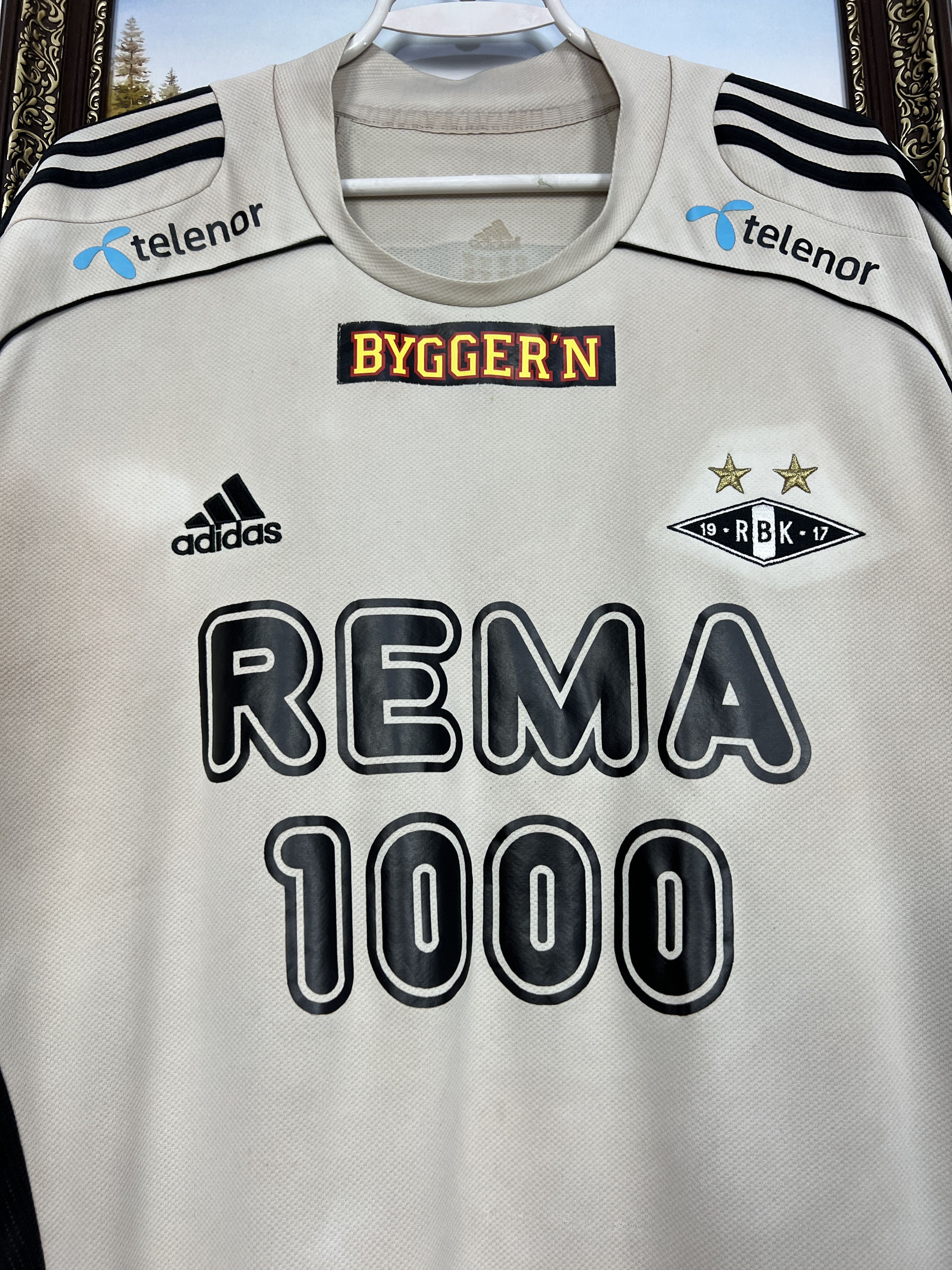 Adidas Rosenborg Home football shirt 2009 Soccer Adidas Jersey Size US XXL / EU 58 / 5 - 3 Thumbnail