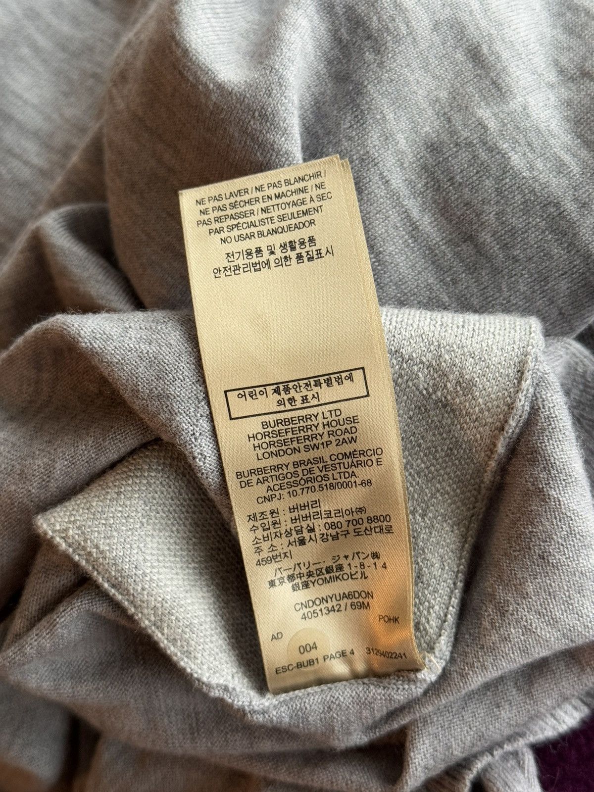 Burberry × Designer Burberry 100% wool grey nova check sweater Size M / US 6-8 / IT 42-44 - 9 Thumbnail