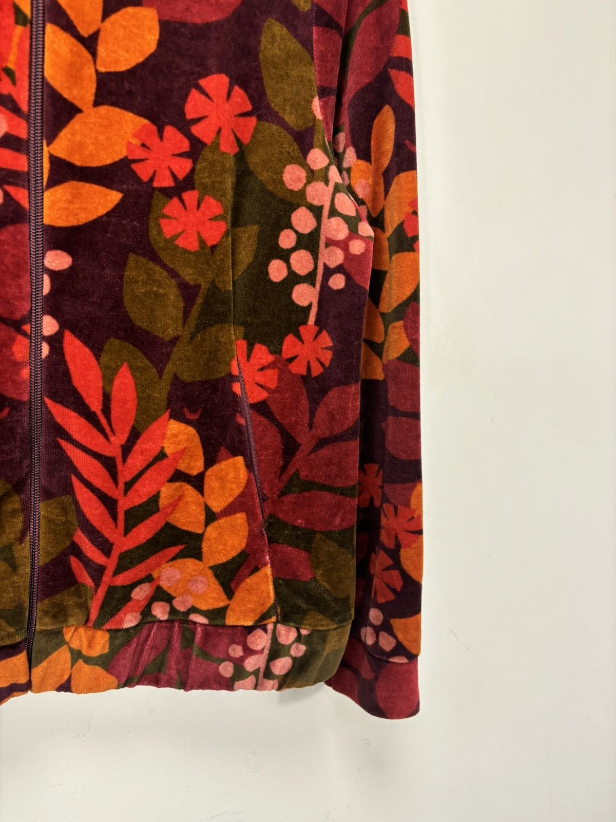 Gudrun Sjoden Gudrun Sjoden Women’s Autumn Floral Velour Zip Up Jacket Size S / US 4 / IT 40 - 4 Thumbnail