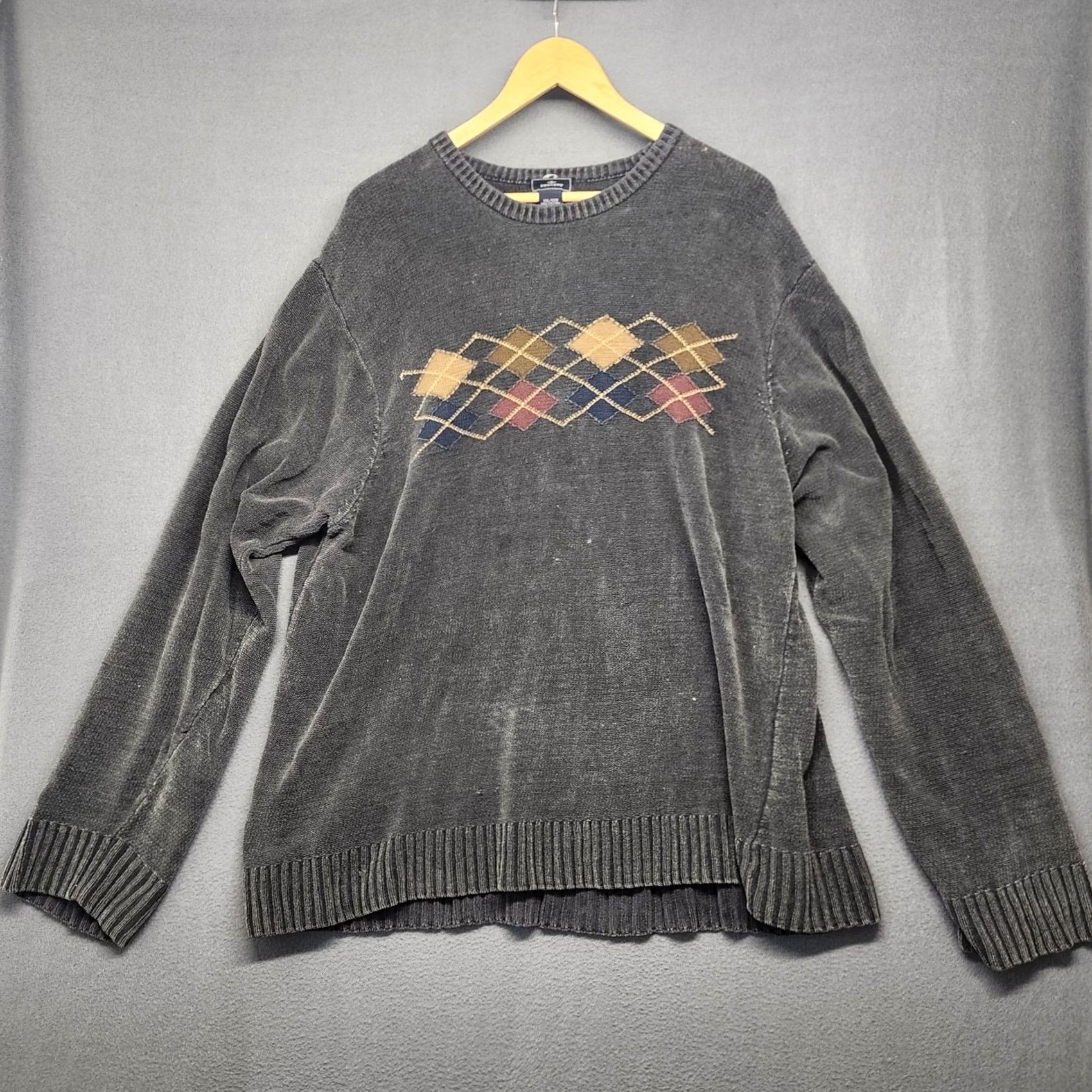 Dockers VINTAGE Dockers Sweater Shirt Mens 2XL Cotton Argyle Grunge Grandpa Y2K Crew Neck Long Sleeve Diamond Pattern Mens Size US XXL / EU 58 / 5 - 2 Thumbnail