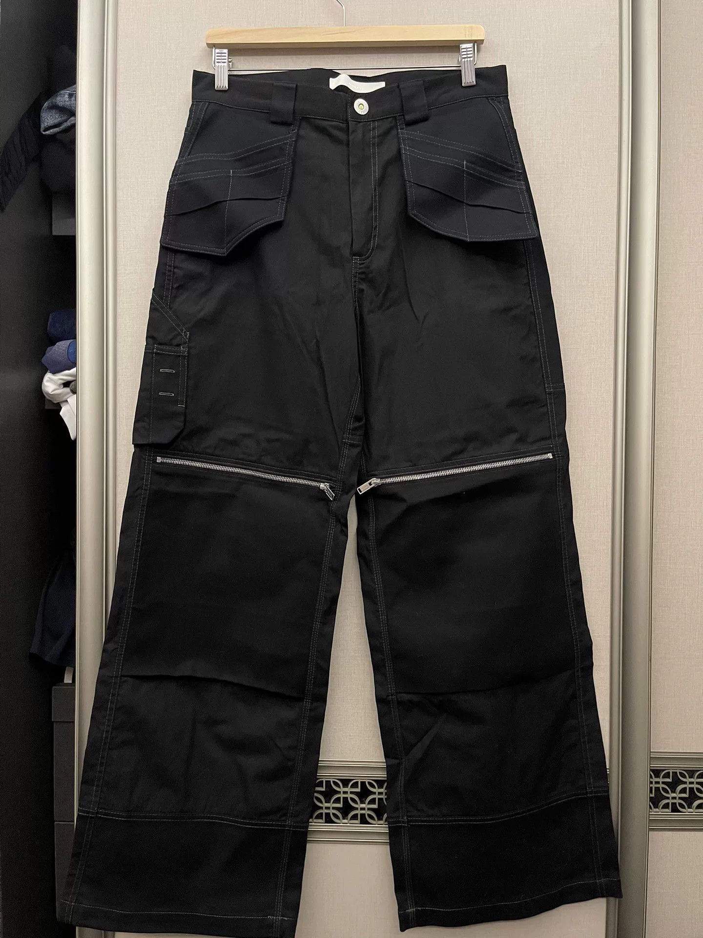 Dion Lee black cargo pants with zipper pockets Size US 30 / EU 46 - 1 Thumbnail