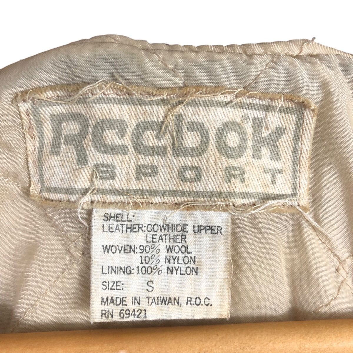 Reebok × Vintage Vintage 90s REEBOK USA Sportswear Varsity Leather Jacket Size US S / EU 44-46 / 1 - 7 Thumbnail