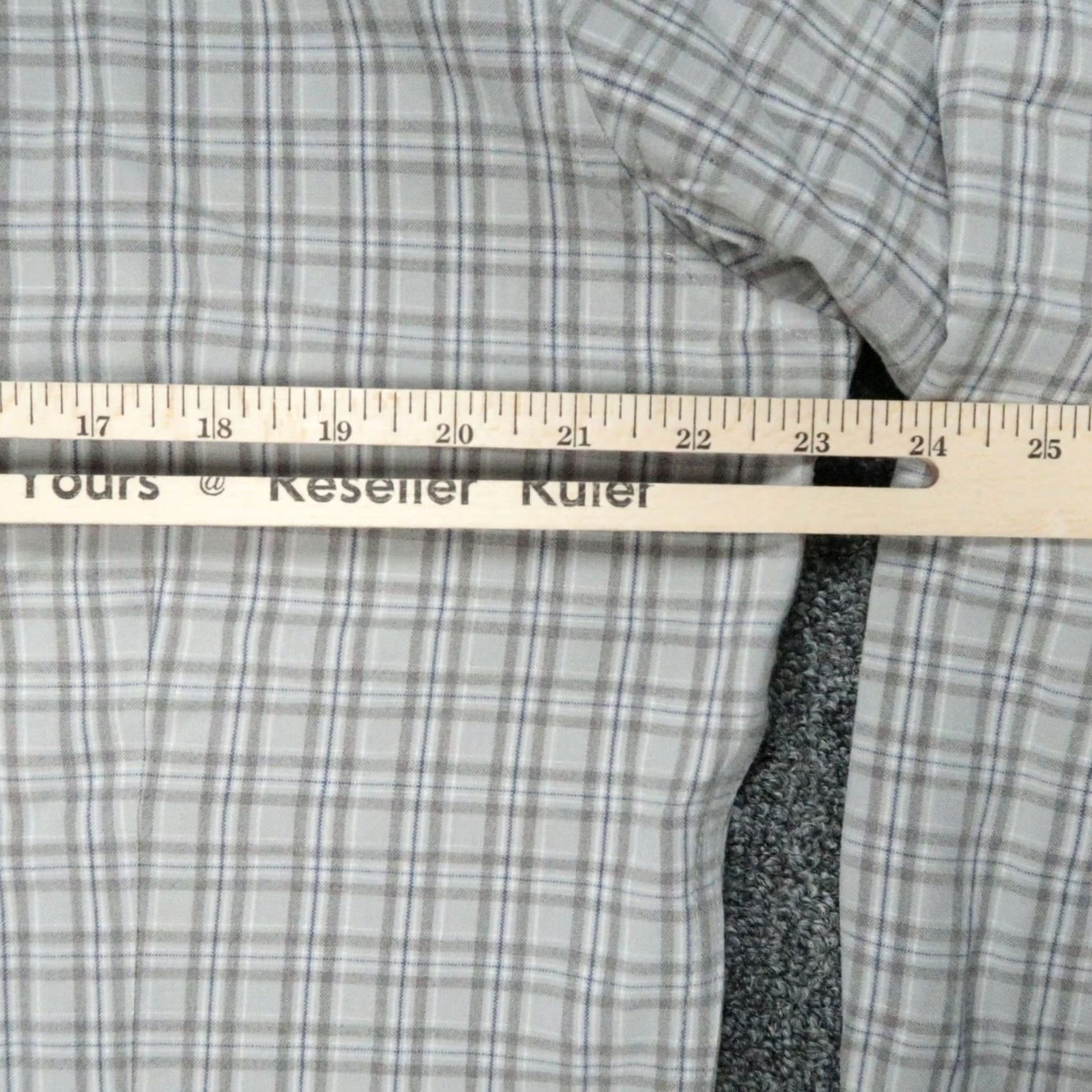 Mizzen+Main Mizzen+Main Shirt Mens Large Gray Plaid Long Sleeve Button Trim Fit Flannel Size US L / EU 52-54 / 3 - 6 Thumbnail