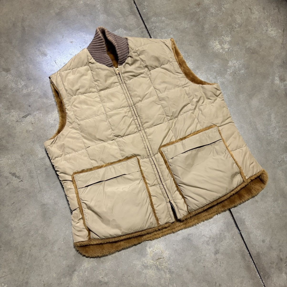 Vintage Vintage Tempco Down Puffer Vest Talon Zip Faux Fur 60s 70s Size US L / EU 52-54 / 3 - 3 Thumbnail