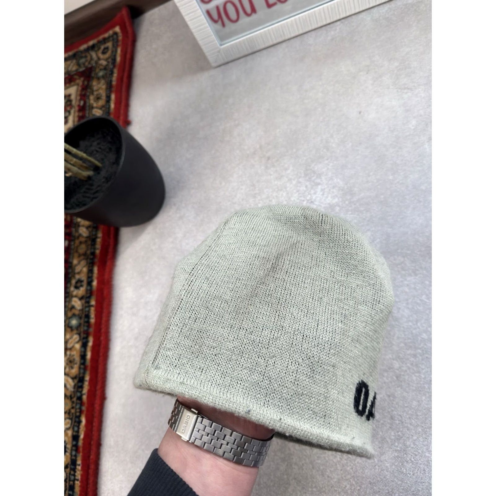 Oakley VINTAGE Oakley Beanie Hat Gray One Size Mens Oakley Beanie Hat 90s Vintage Streetwear Casual Kid? No Size ONE SIZE - 3 Thumbnail